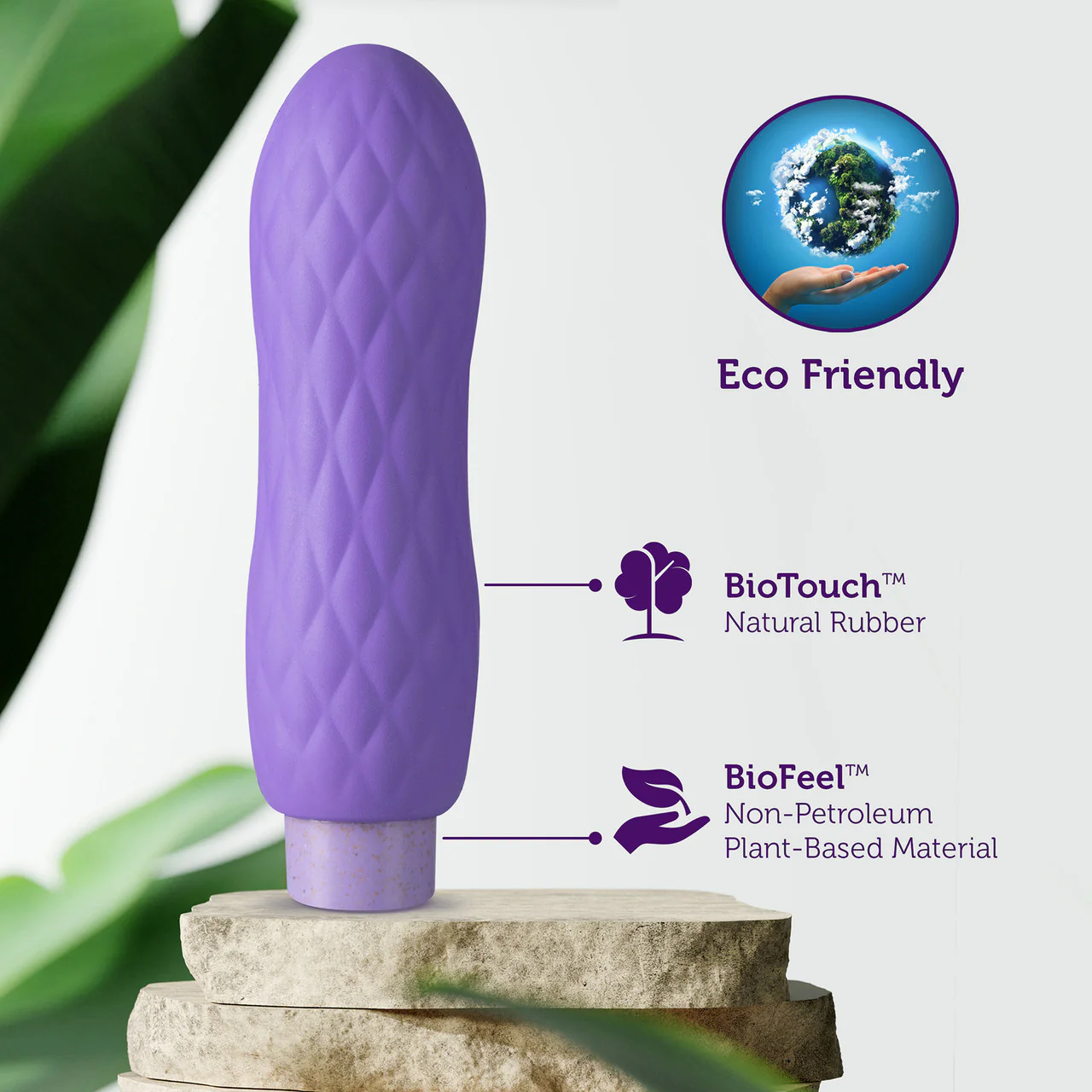 Gaia Eco Bliss Rechargeable Waterproof Plant Based Clitoral Vibrator By Blush - Lilac - Image 8