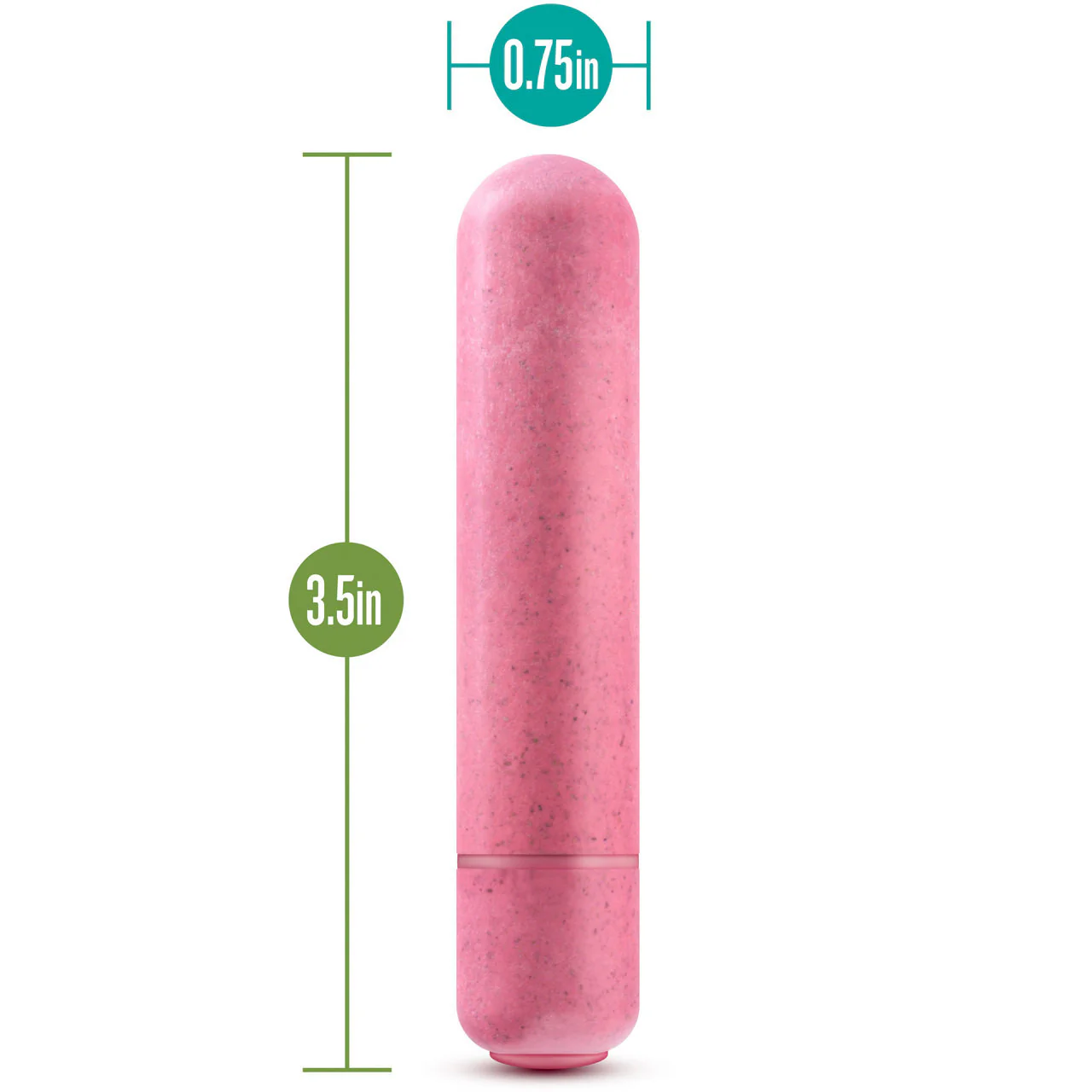 Gaia Eco Bullet Biodegradable & Recyclable Mini Vibrator By Blush Novelties - Coral - Image 5