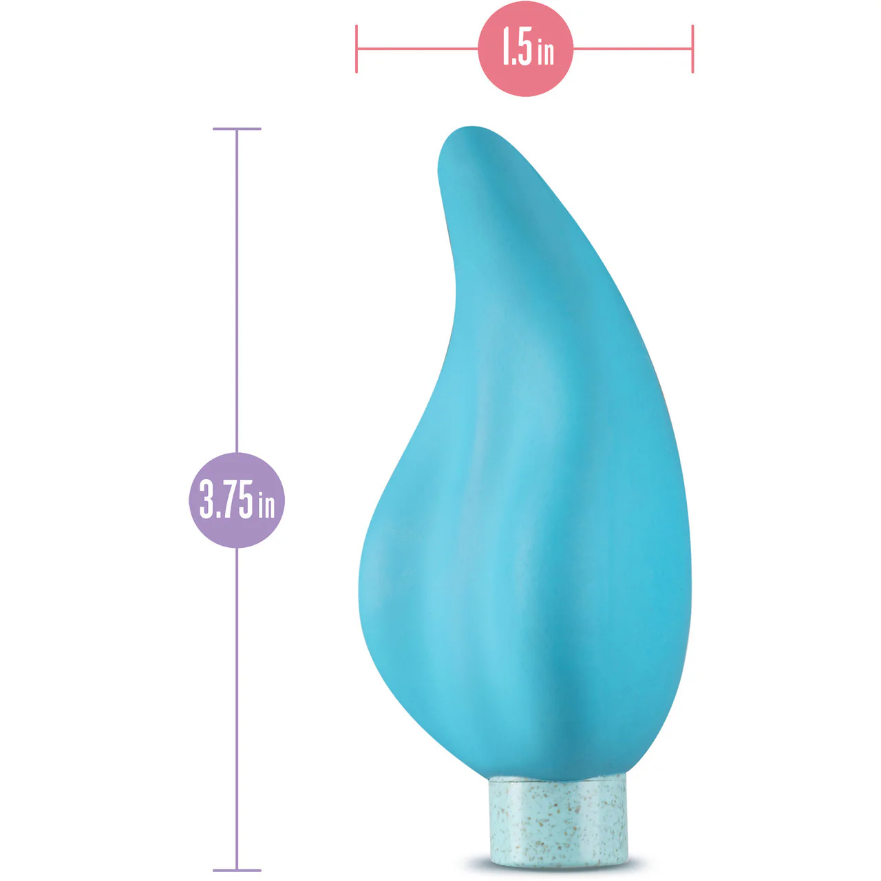 Gaia Eco Caress Rechargeable Waterproof Plant Based Clitoral Vibrator By Blush - Aqua - Image 7