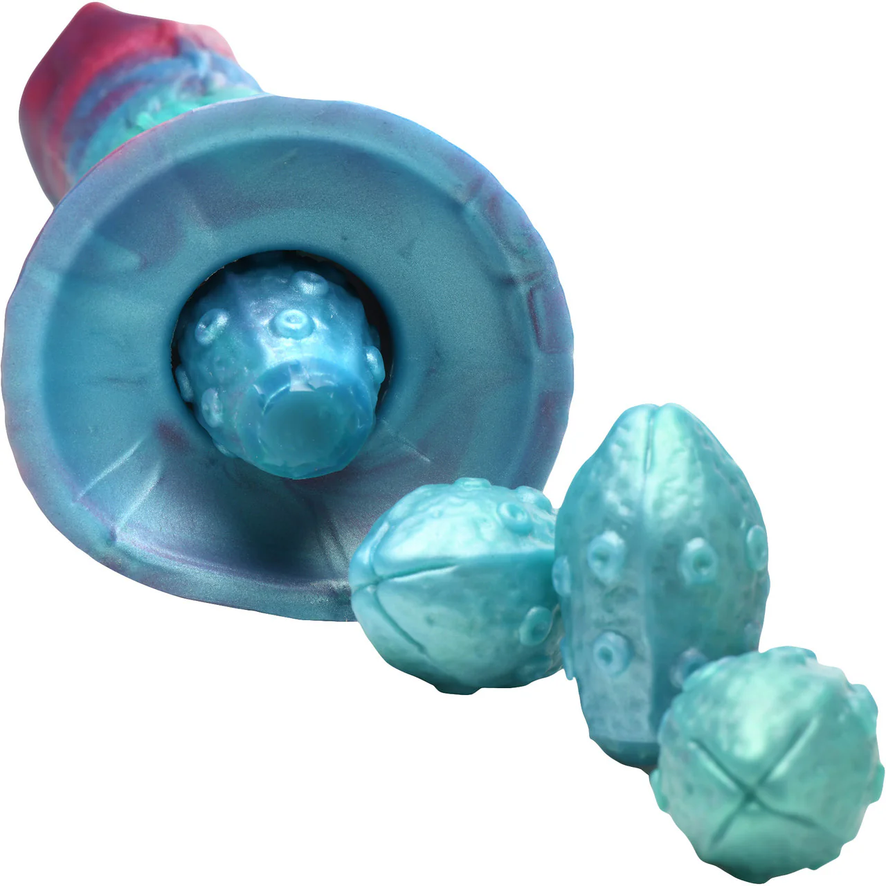 Galactic Breeder 8.75" Silicone Ovipositor Dildo With Eggs By Creature Cocks - Image 4