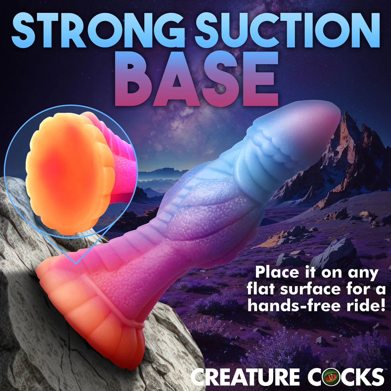 Galactic Cock Alien Creature 8.5" Silicone Glow In The Dark Suction Cup Dildo By Creature Cocks - Image 20