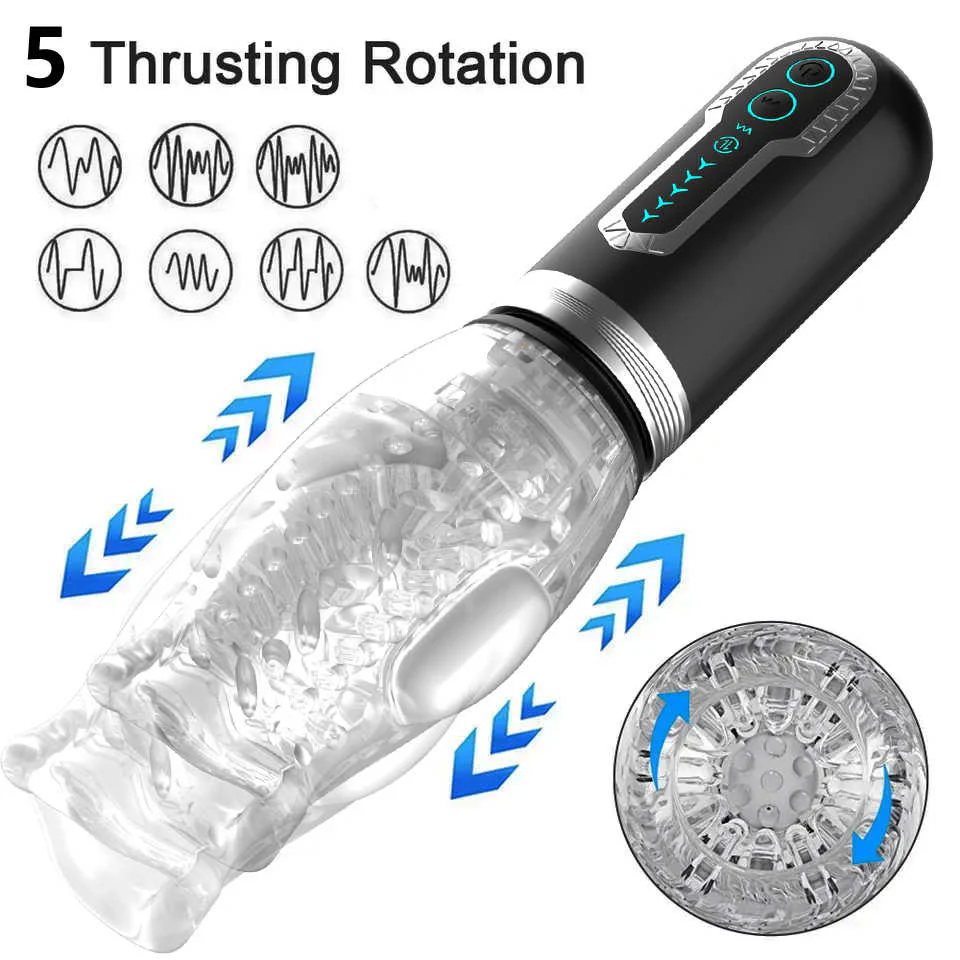 The Male Rose 3 Thrusting Rotating Vibrating Oral Sex Penis Masturbator - Image 6