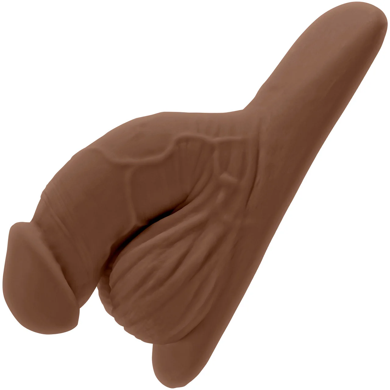 Gender X 4" Squishy Penis Packer - Chocolate - Image 3