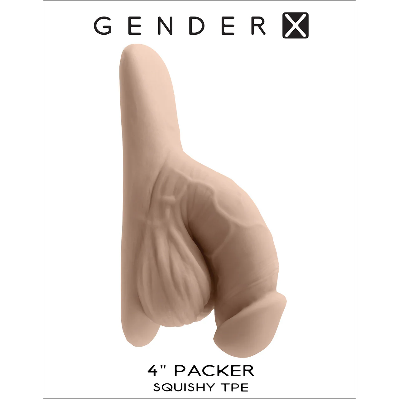 Gender X 4" Squishy Penis Packer - Vanilla - Image 7
