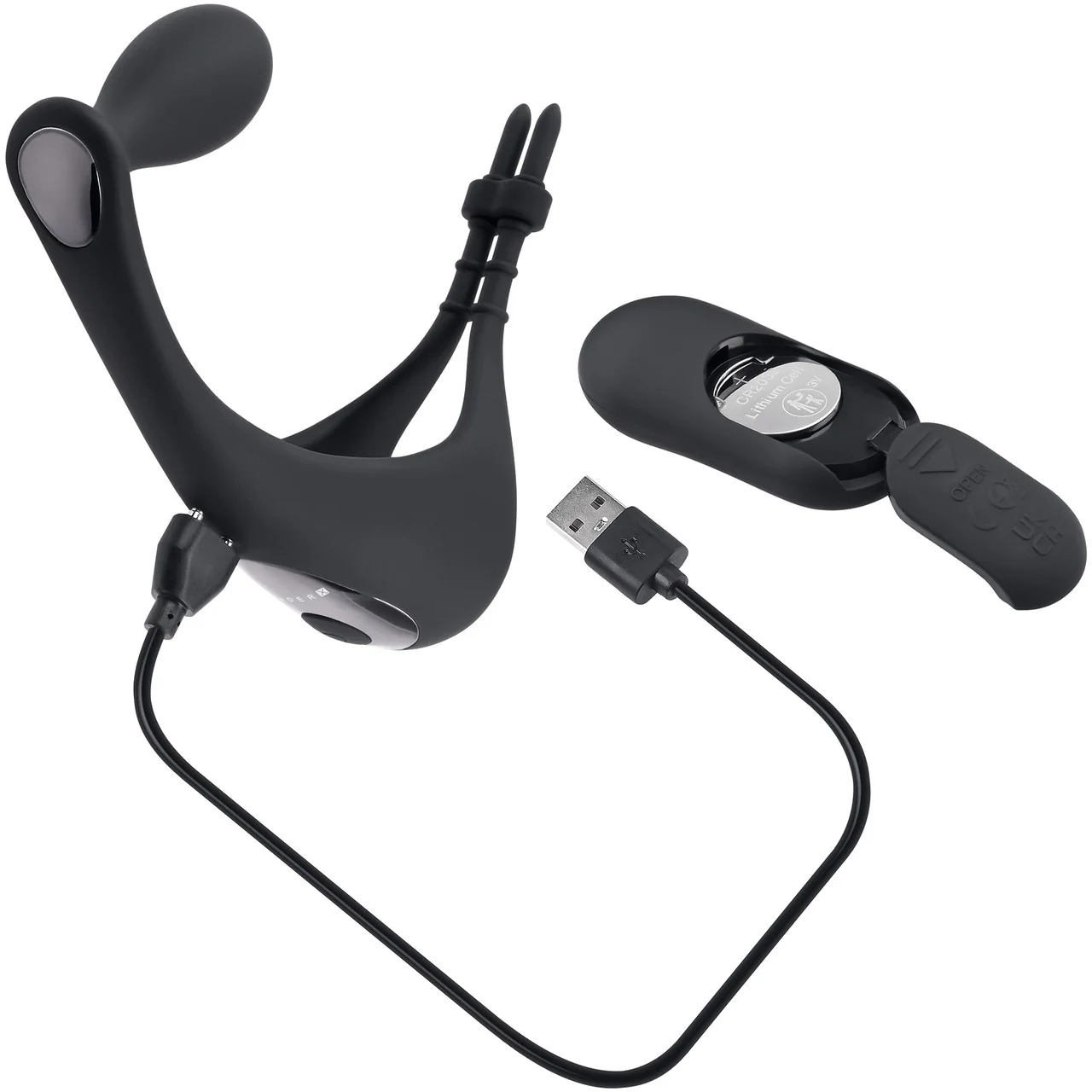 Gender X Back It Up Rechargeable Waterproof Silicone Vibrating Cock Ring & Anal Plug With Remote - Image 8