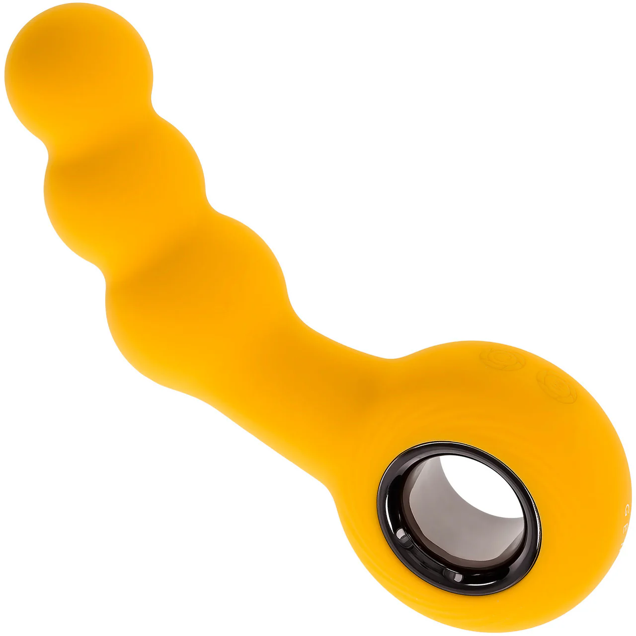 Gender X Bumble Rechargeable Waterproof Silicone Vibrating Beaded Anal Probe - Yellow - Image 2