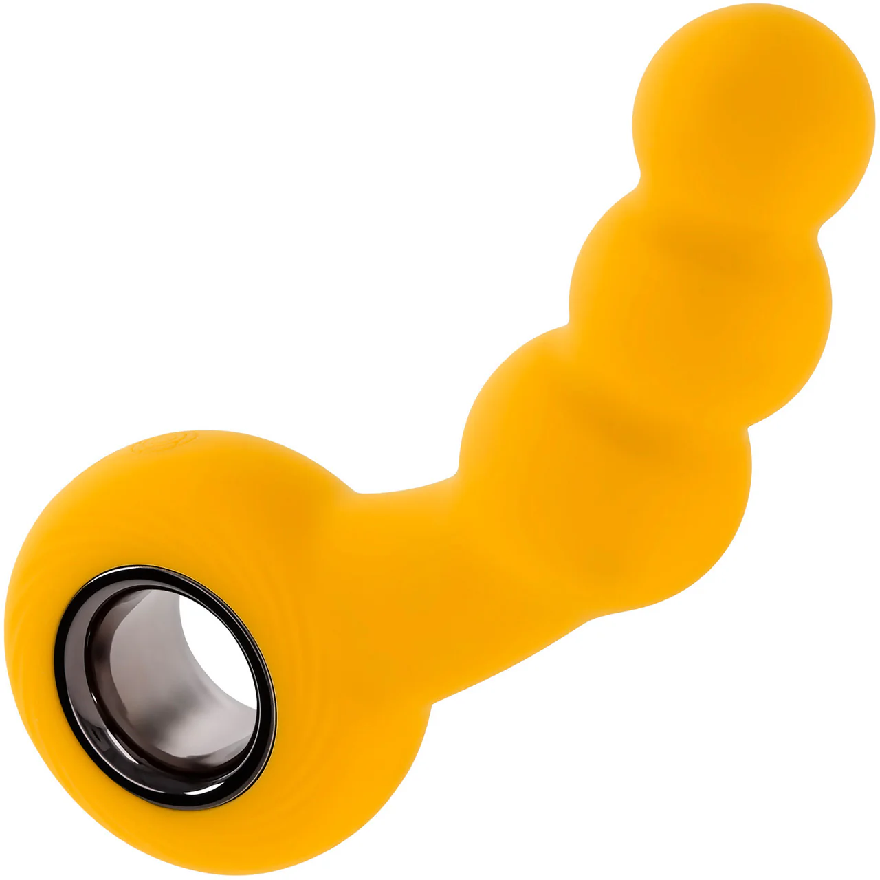 Gender X Bumble Rechargeable Waterproof Silicone Vibrating Beaded Anal Probe - Yellow - Image 3