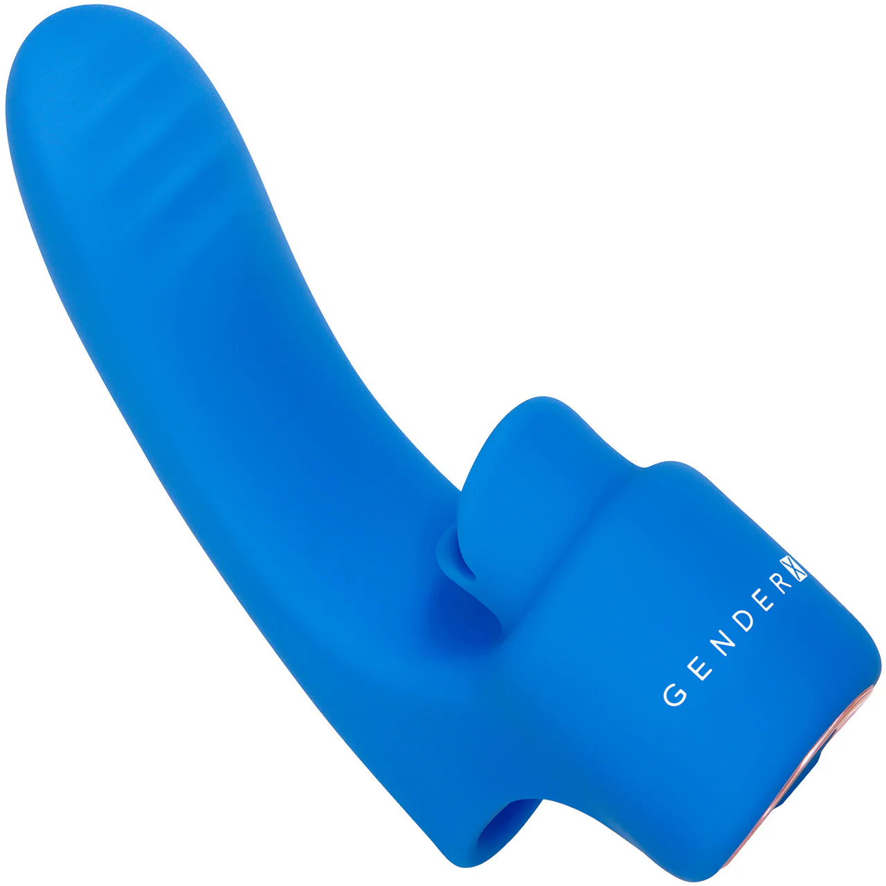 Gender X Flick It Rechargeable Silicone Dual Stimulation Tongue-Flicking Wearable Vibrator - Blue - Image 6