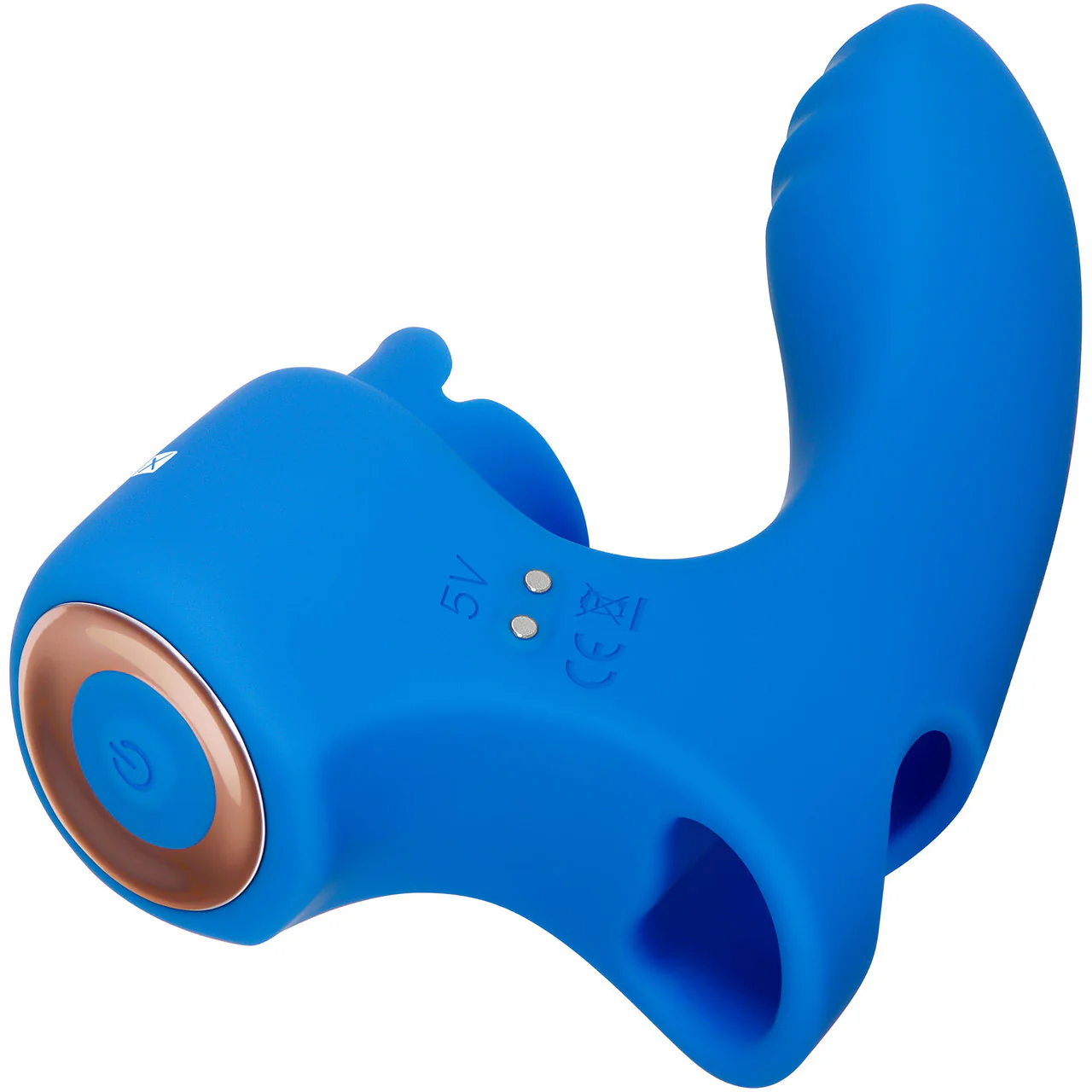 Gender X Flick It Rechargeable Silicone Dual Stimulation Tongue-Flicking Wearable Vibrator - Blue - Image 9