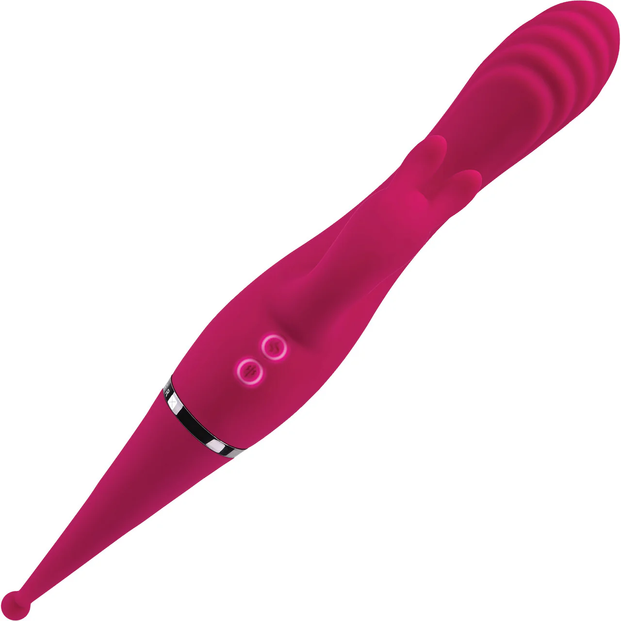 Gender X Four By Four Rechargeable Waterproof Silicone Quadruple Stimulating Vibrator - Red - Image 3