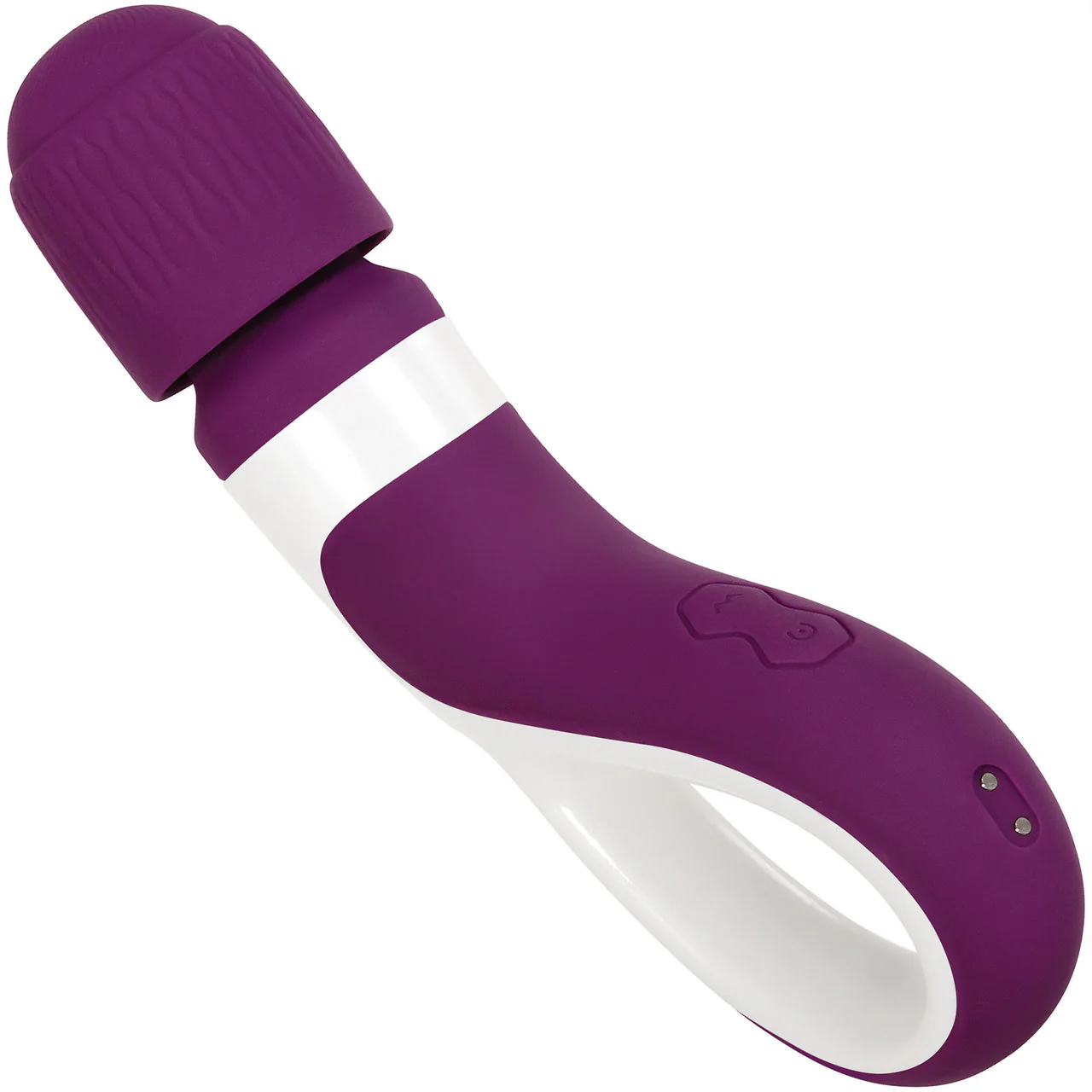 Gender X Handle It Rechargeable Waterproof Silicone Wand Vibrator - Purple & White - Image 2