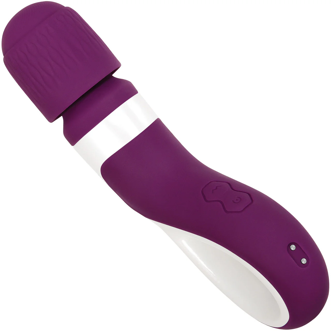 Gender X Handle It Rechargeable Waterproof Silicone Wand Vibrator - Purple & White - Image 4