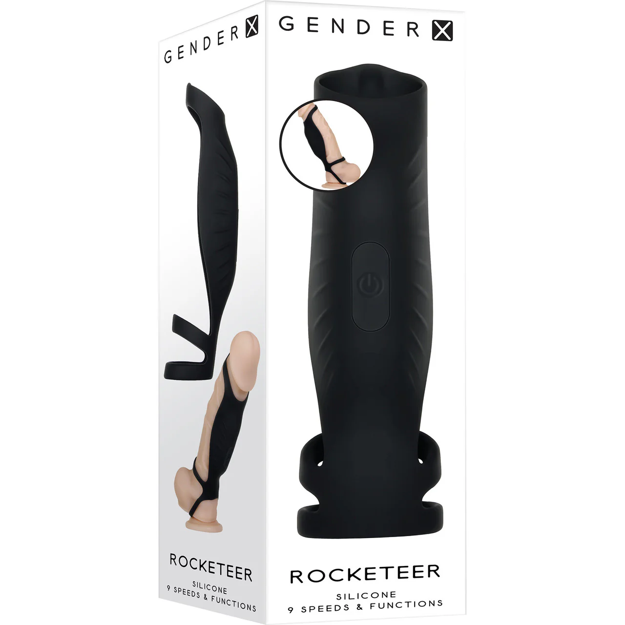 Gender X Rocketeer Rechargeable Silicone Waterproof Vibrating Penis Sheath - Image 10
