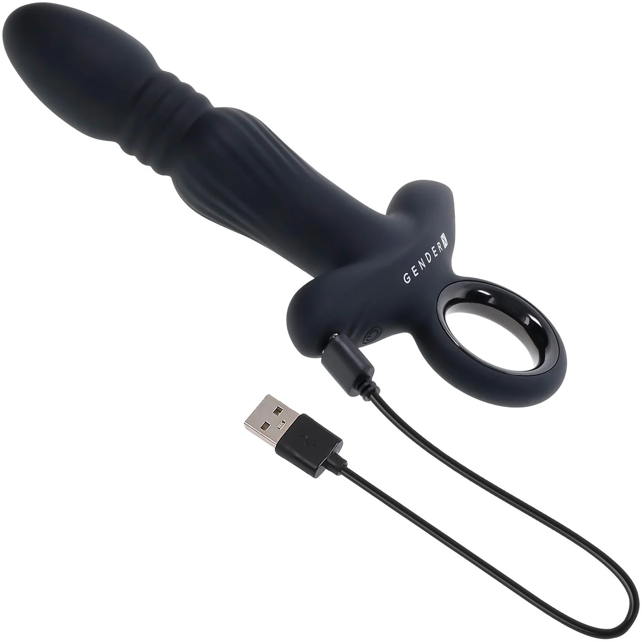 Gender X Slayer Rechargeable Waterproof Silicone Thrusting & Vibrating Anal Plug - Image 11