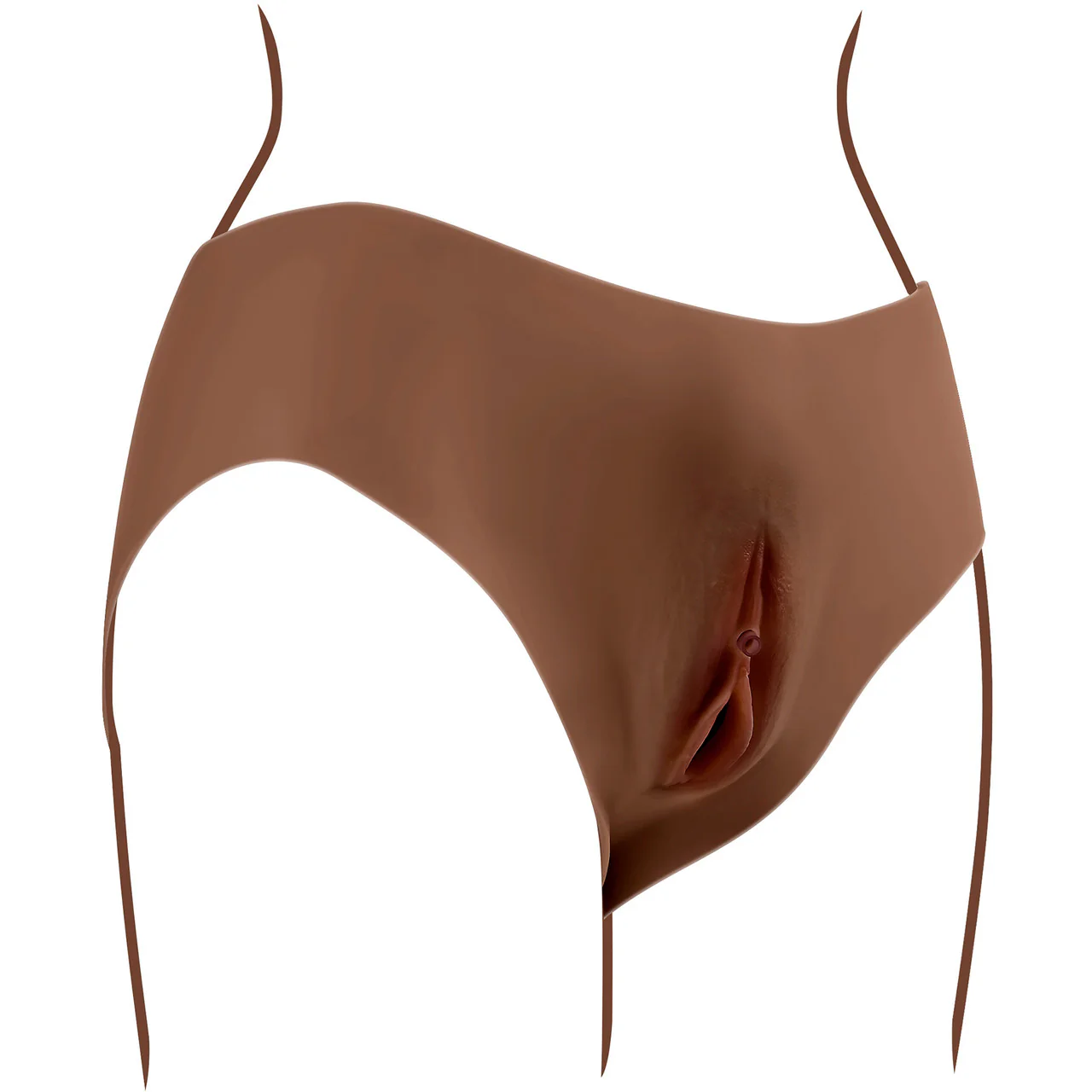 Gender X Undergarments Briefs Wearable Silicone Penetrable Vagina - Chocolate - Image 7
