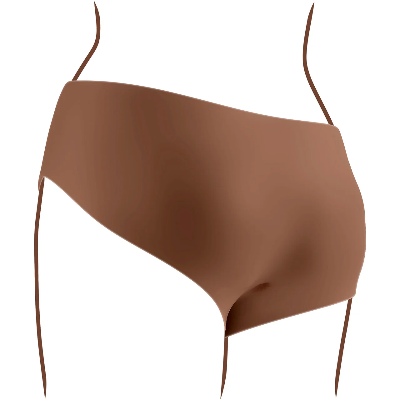 Gender X Undergarments Briefs Wearable Silicone Penetrable Vagina - Chocolate - Image 8