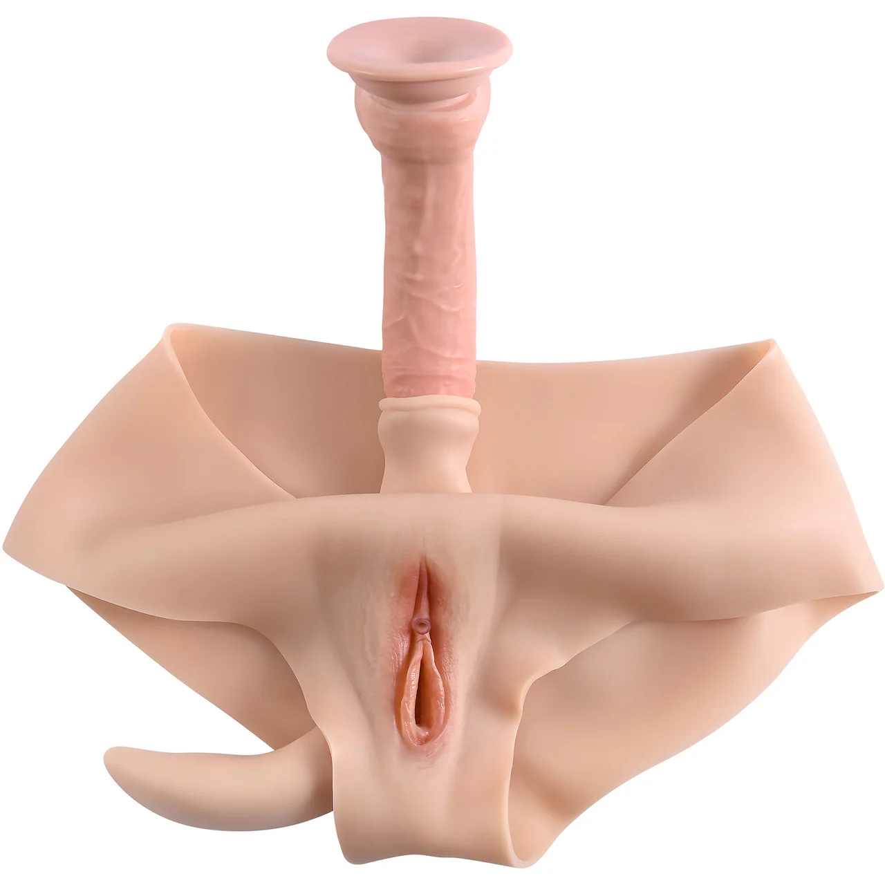Gender X Undergarments Briefs Wearable Silicone Penetrable Vagina - Vanilla - Image 3