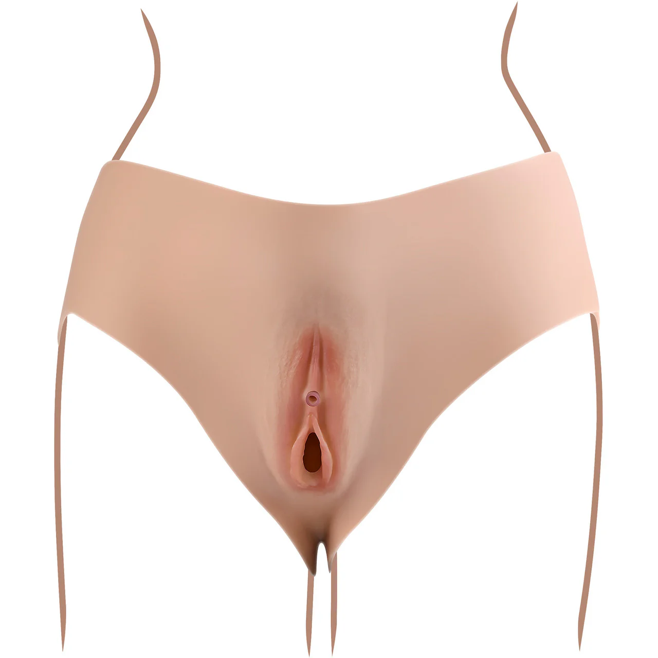 Gender X Undergarments Briefs Wearable Silicone Penetrable Vagina - Vanilla - Image 6