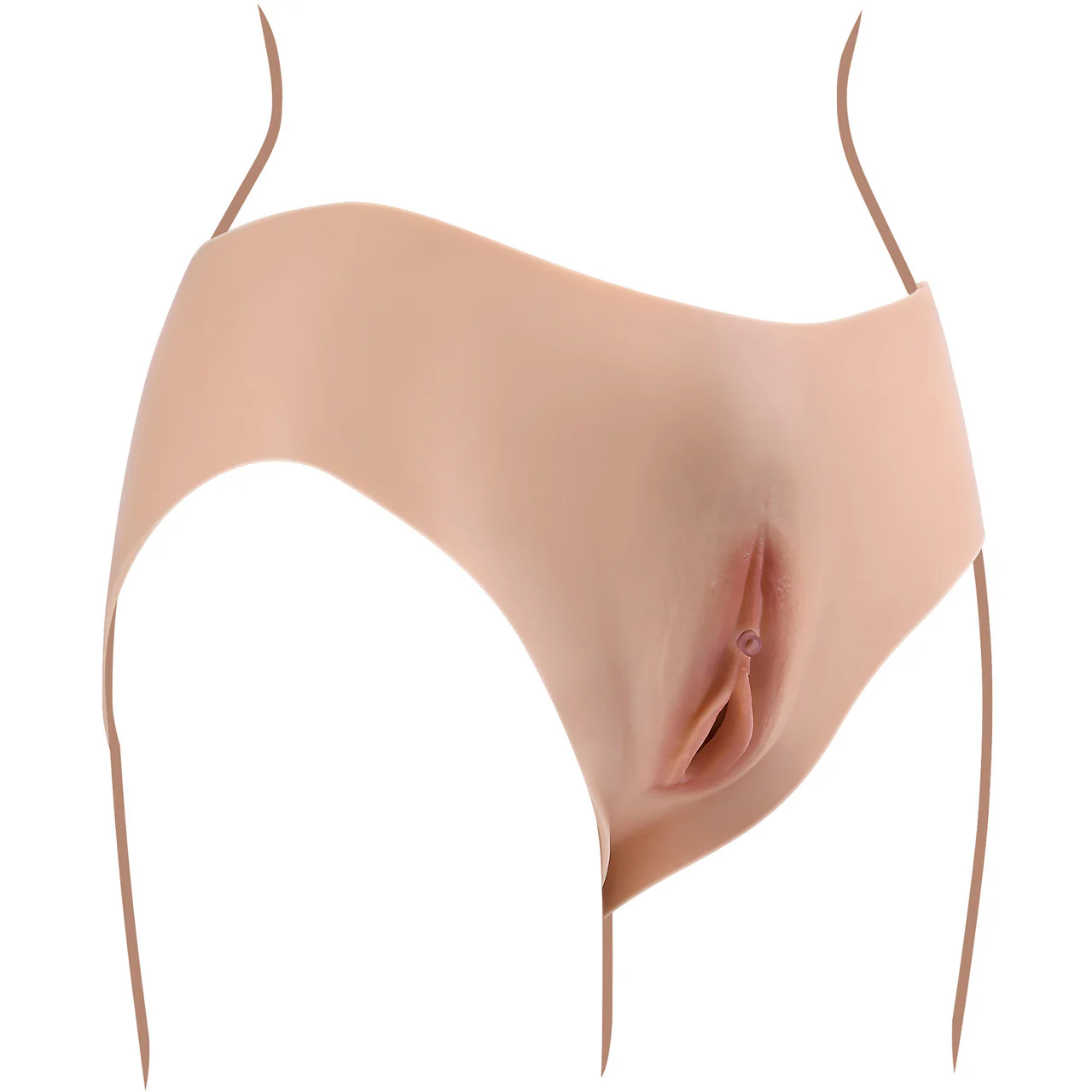 Gender X Undergarments Briefs Wearable Silicone Penetrable Vagina - Vanilla - Image 7