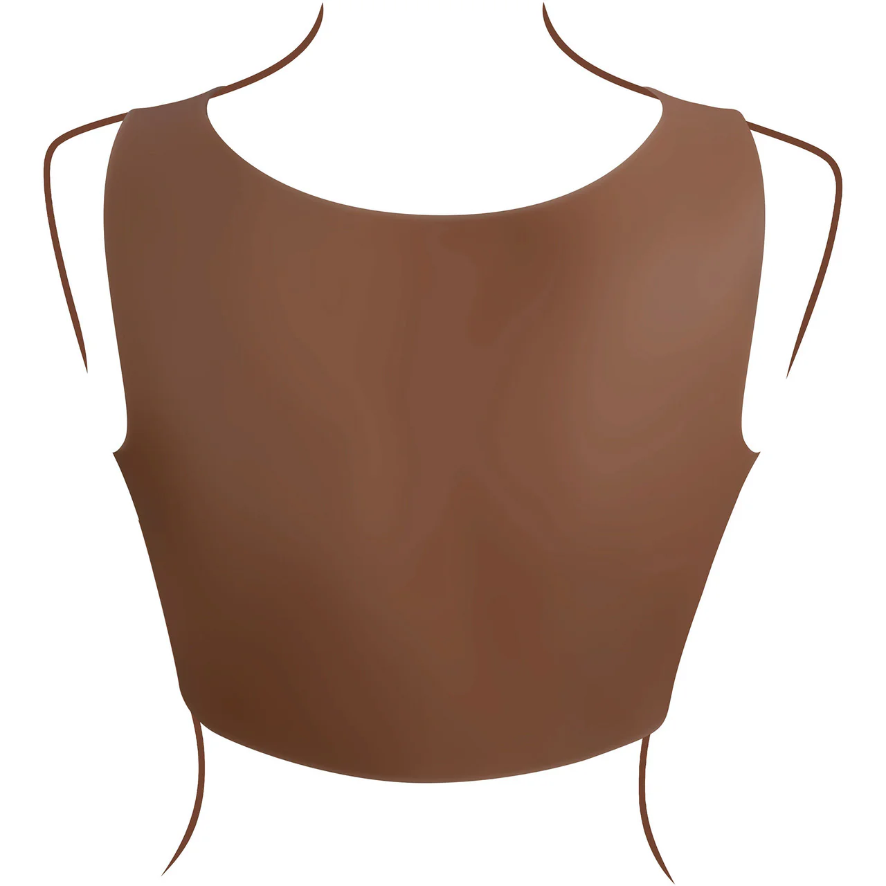 Gender X Undergarments Plate C-Cup Wearable Silicone Breasts - Chocolate - Image 6