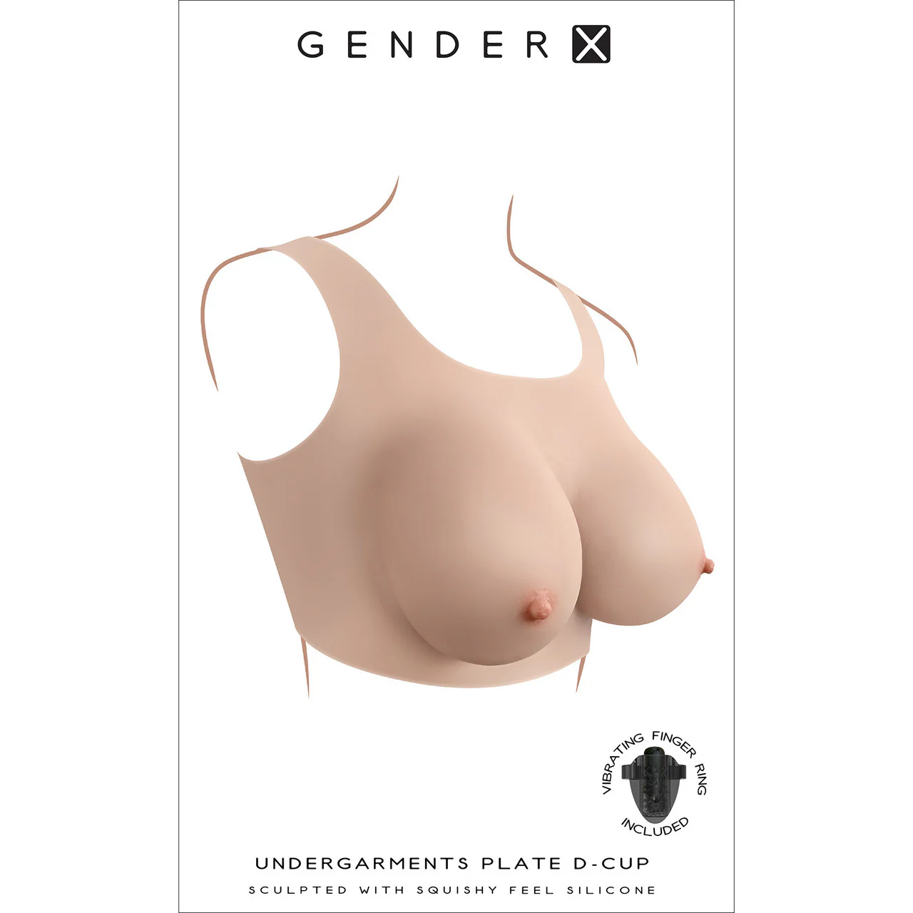 Gender X Undergarments Plate D-Cup Wearable Silicone Breasts - Vanilla - Image 7