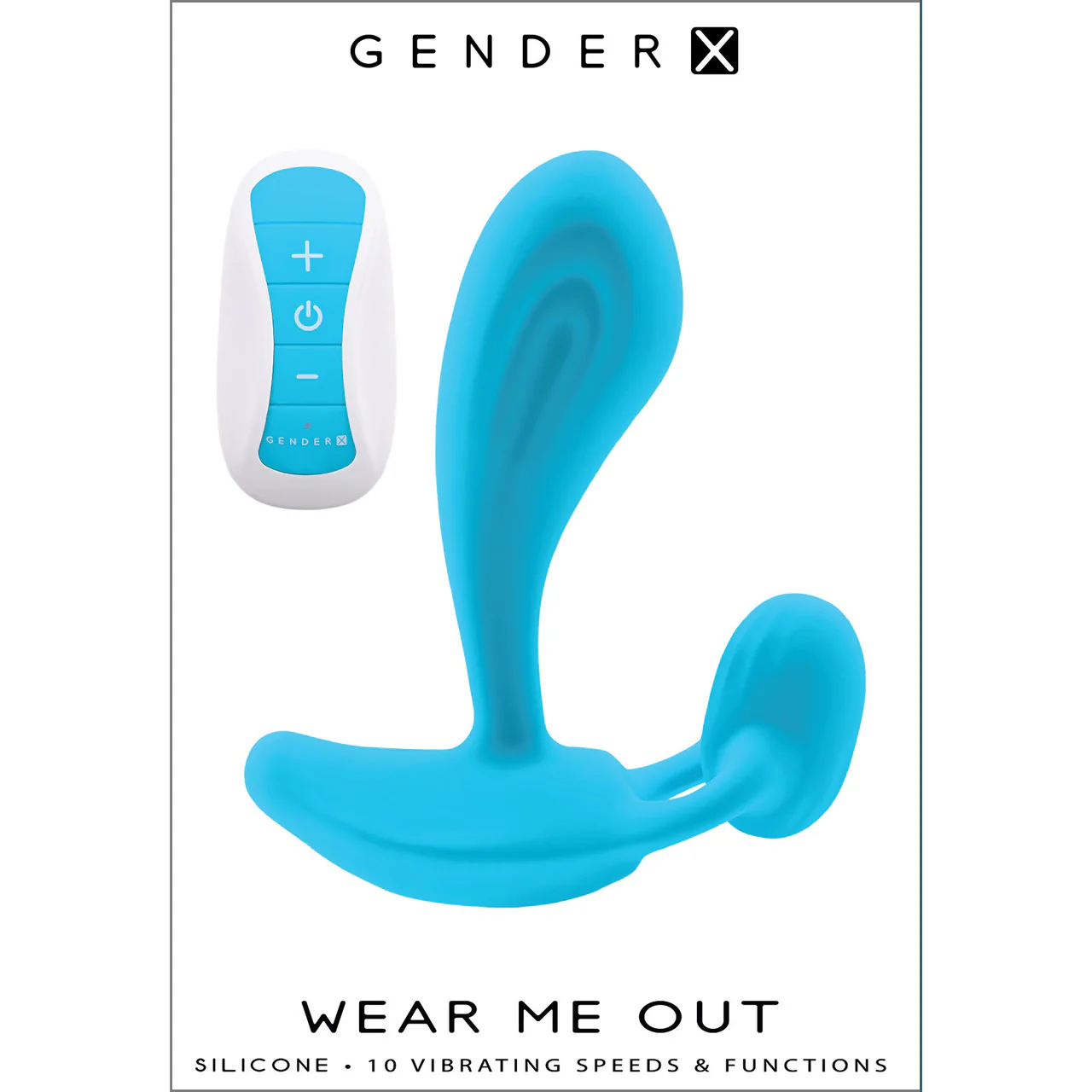 Gender X Wear Me Out Rechargeable Waterproof Silicone Wearable Vibrator With Remote - Blue - Image 11