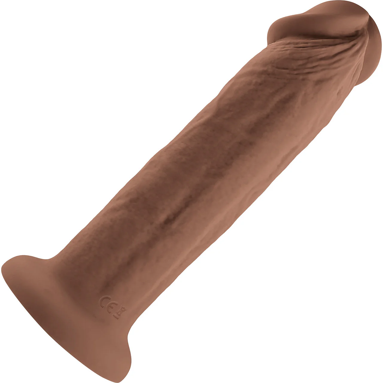 Girthy Vibrating Rechargeable Waterproof 7" Silicone Suction Cup Dildo By Evolved Novelties - Caramel - Image 3