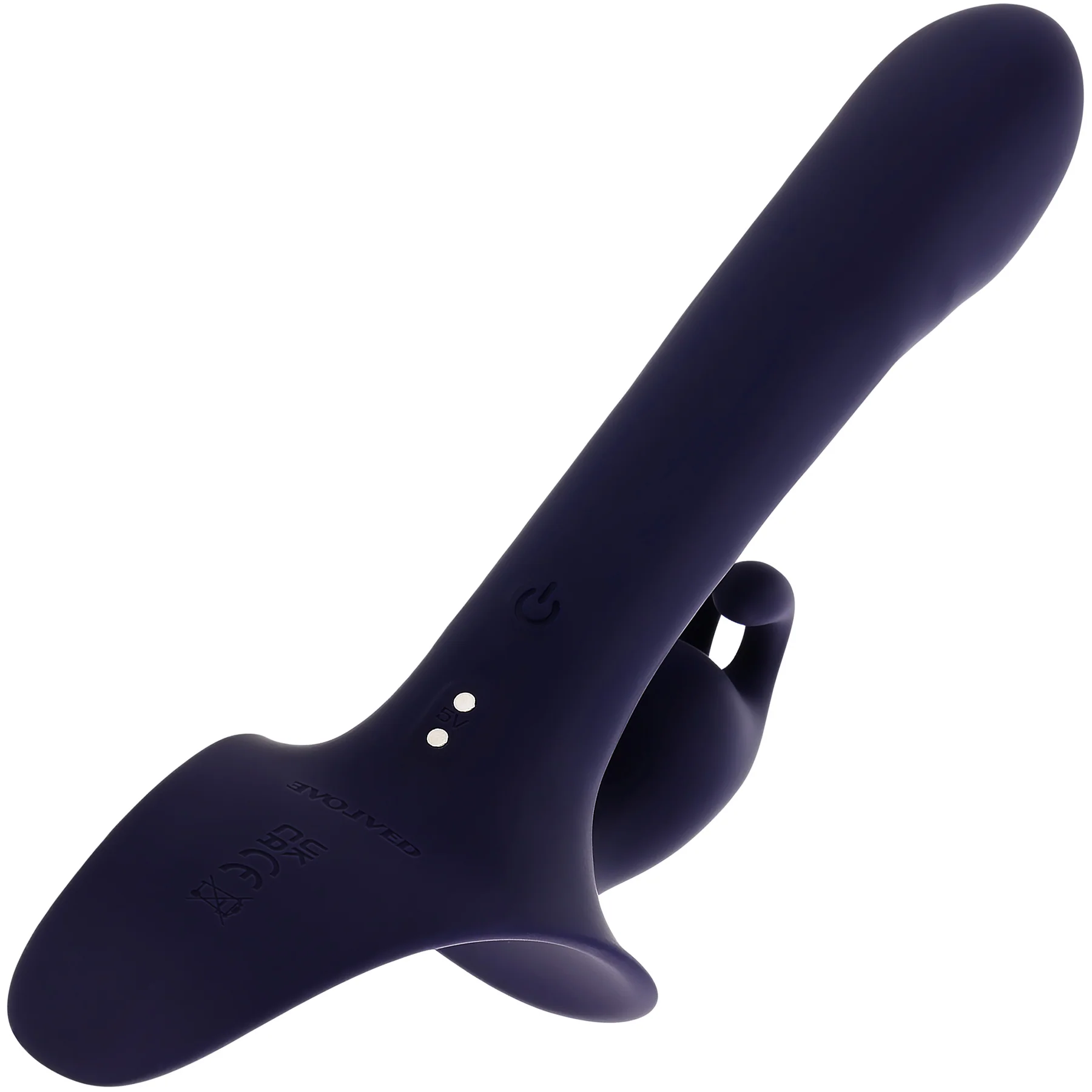 Giving Vibes Rechargeable Silicone Triple Stimulation Strap-On Vibrator By Evolved Novelties - Image 13
