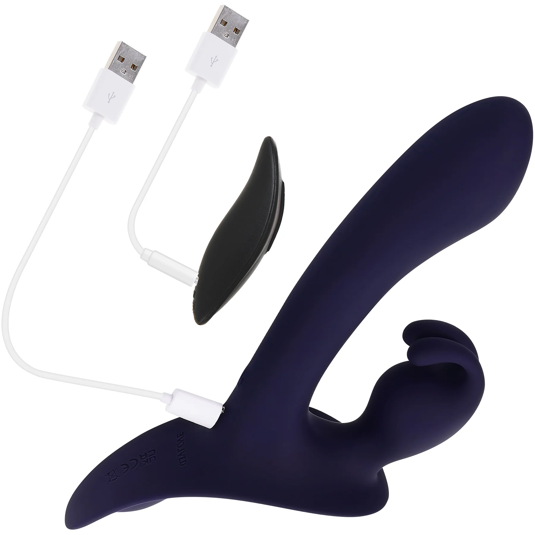 Giving Vibes Rechargeable Silicone Triple Stimulation Strap-On Vibrator By Evolved Novelties - Image 19
