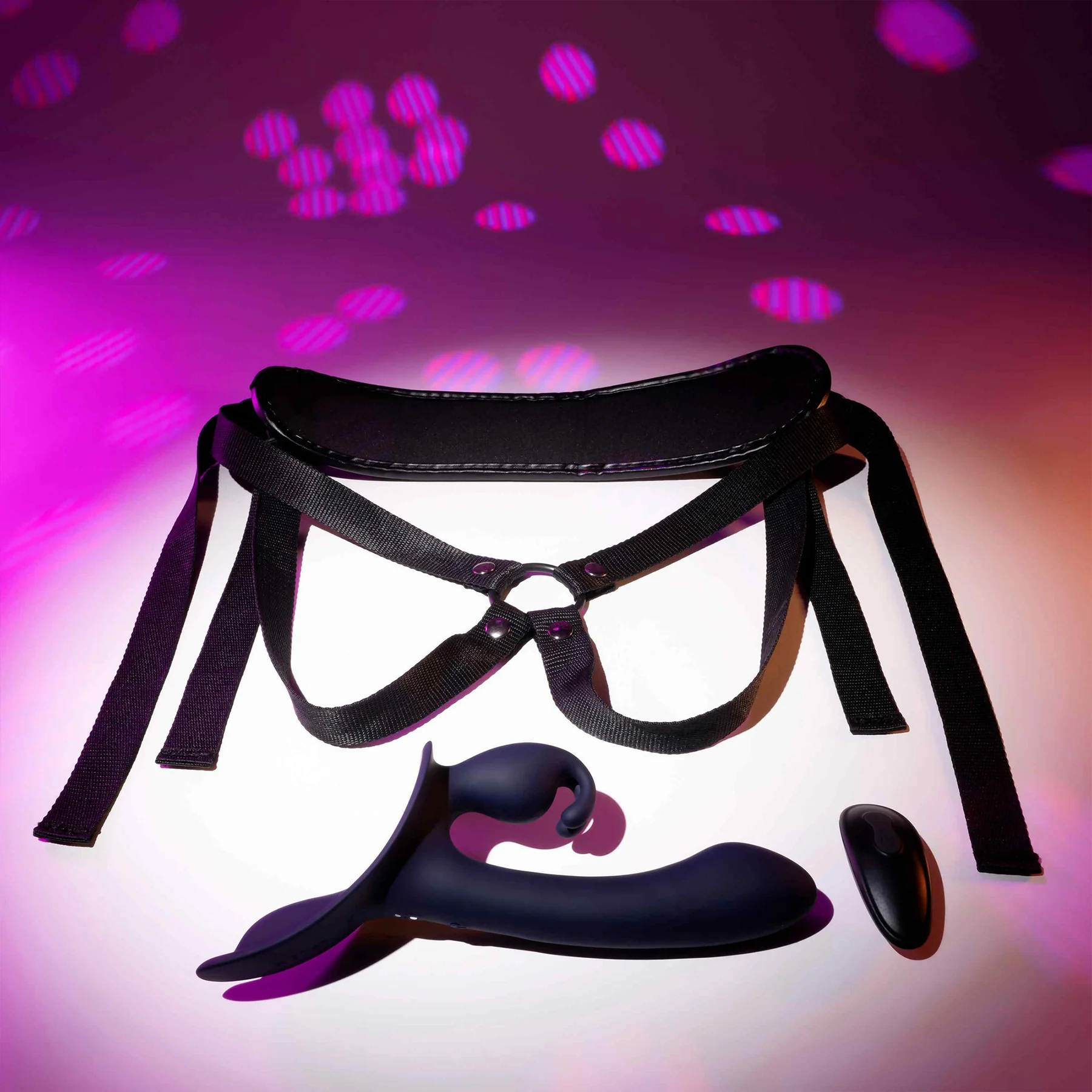 Giving Vibes Rechargeable Silicone Triple Stimulation Strap-On Vibrator By Evolved Novelties - Image 6