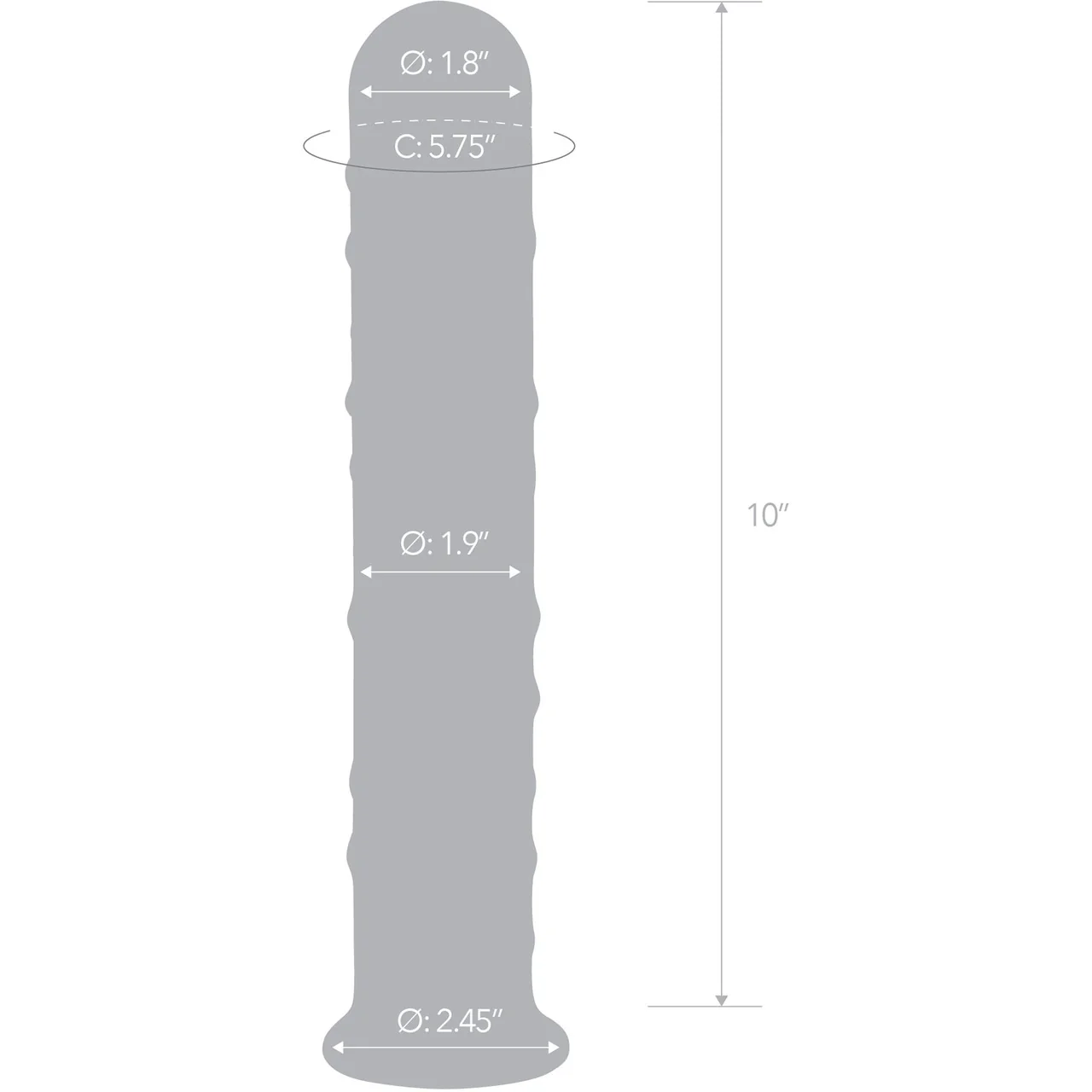 Gläs 10" Extra Large Glass Dildo - Clear - Image 5