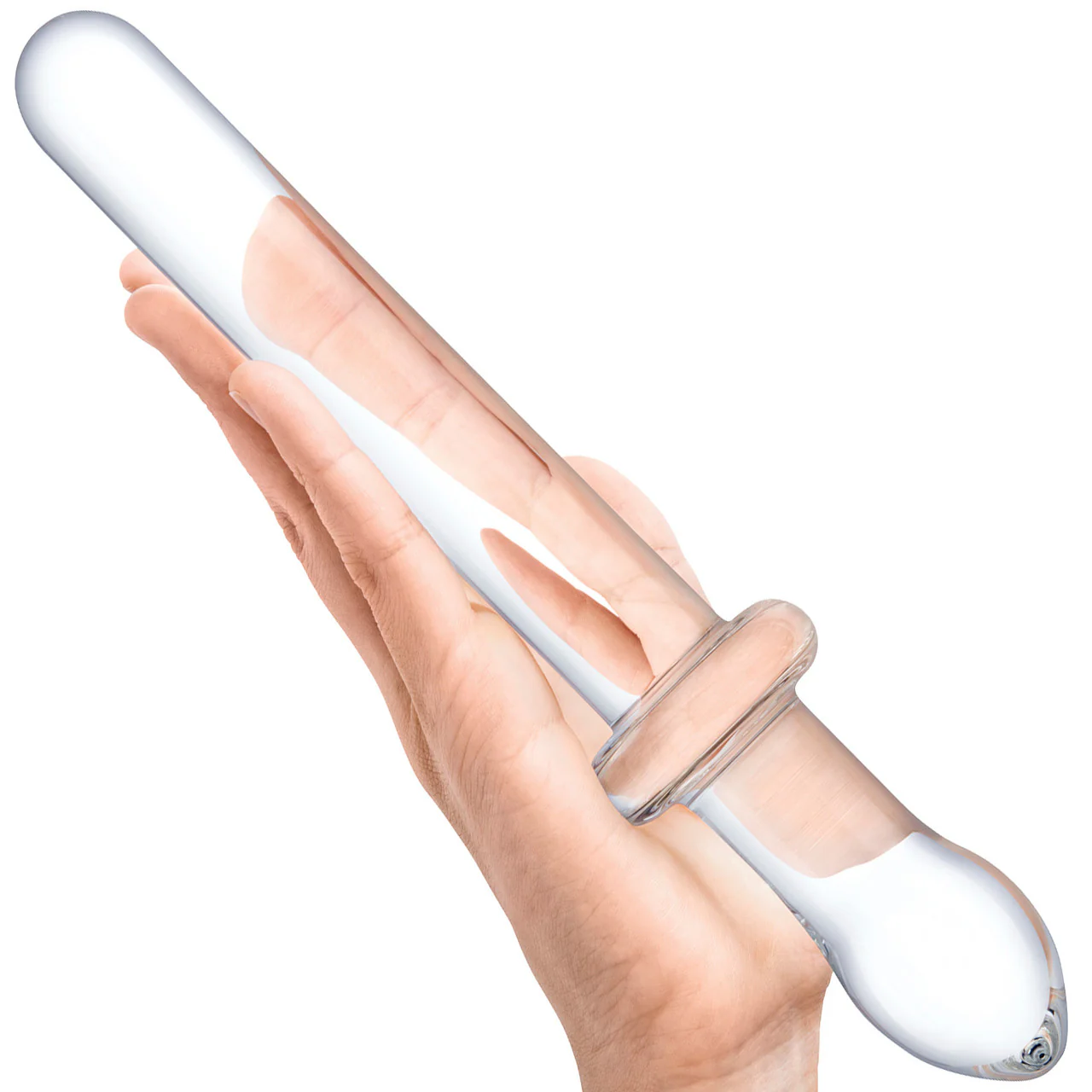 Gläs 9.25" Classic Smooth Dual-Ended Glass Dildo  - Clear - Image 4