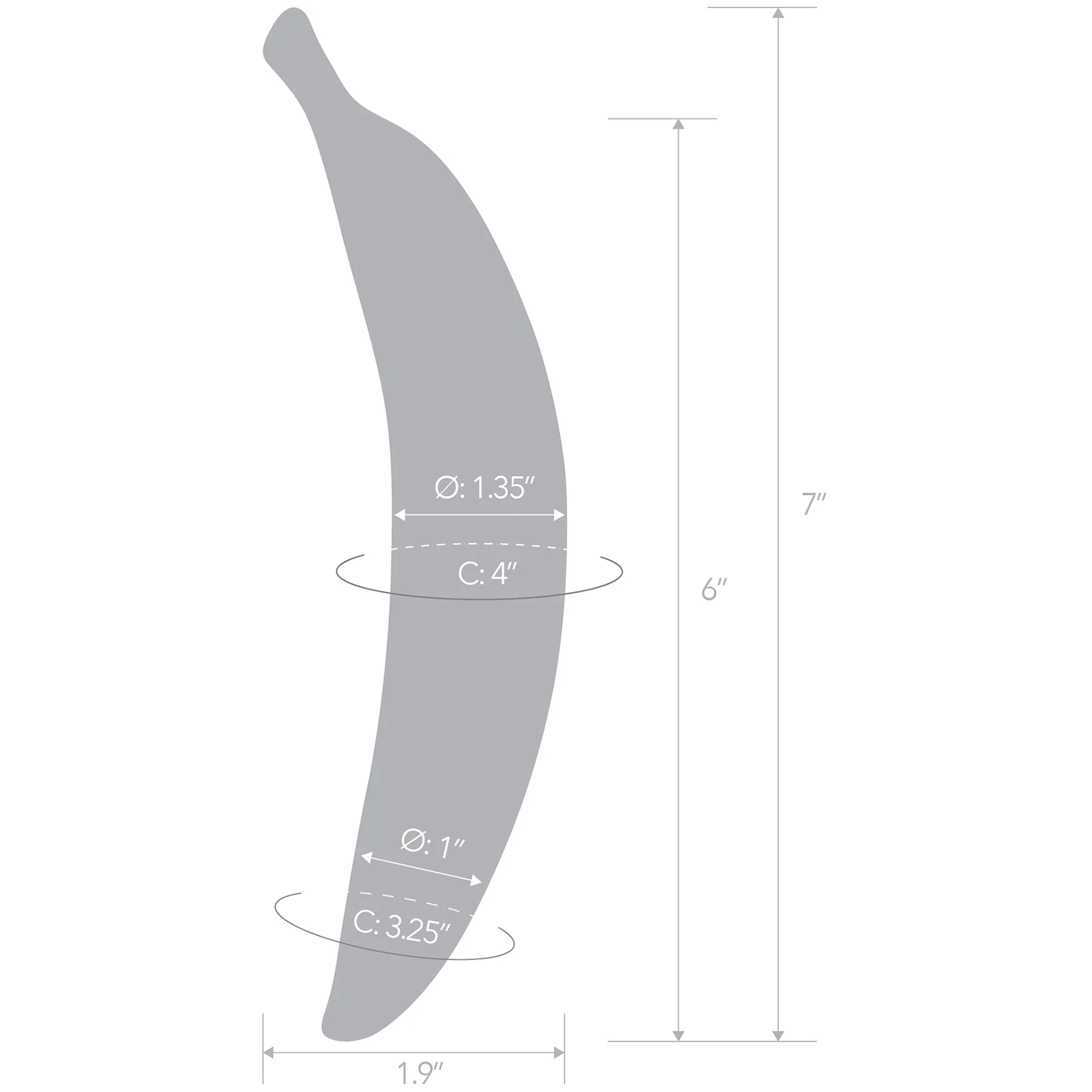 Gläs Banana Joy 7" Glass Dildo - Image 5
