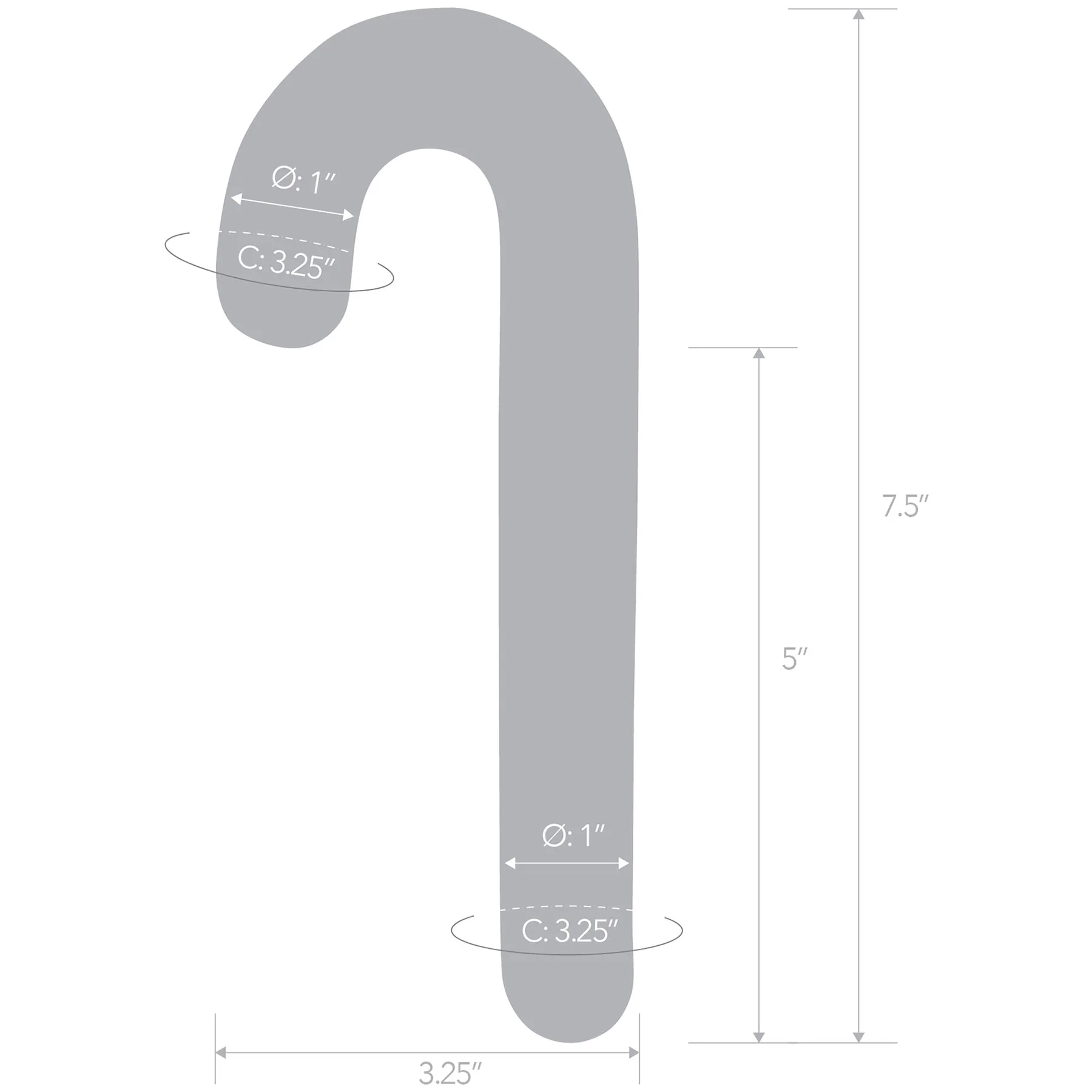 Gläs Candy Cane Dream 7.5" Glass Dildo - Image 5