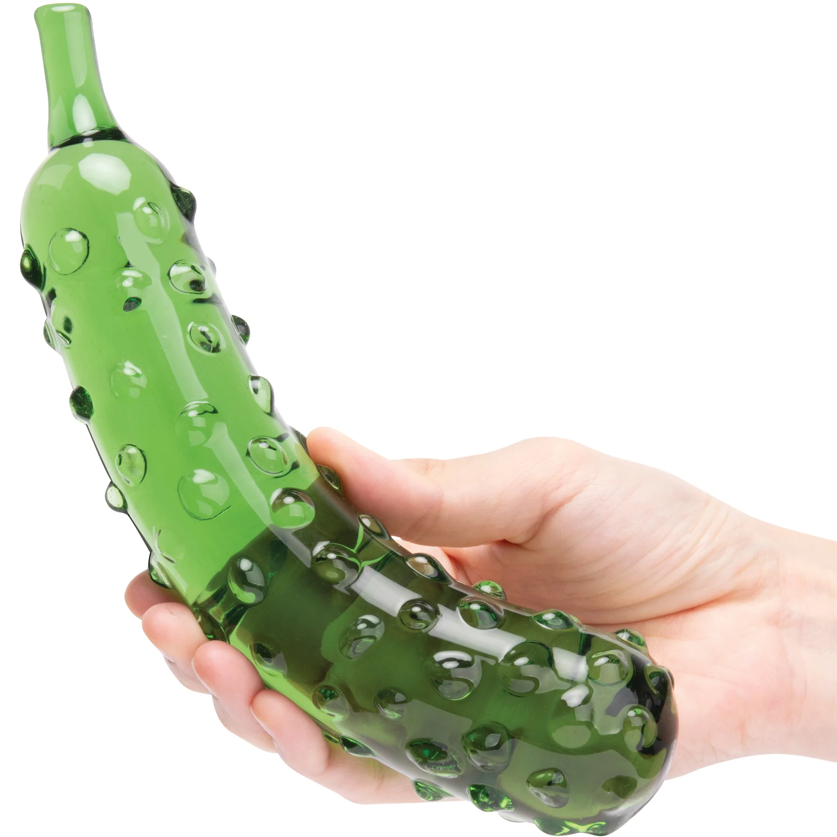 Gläs Caressing Cucumber 8.25" Glass Dildo - Image 2