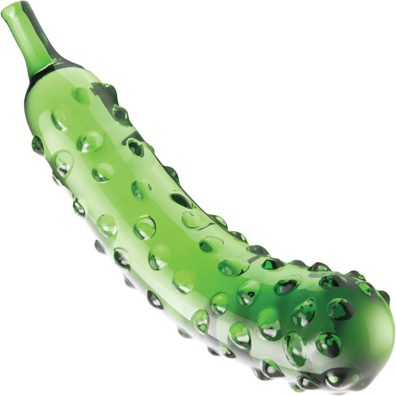 Gläs Caressing Cucumber 8.25" Glass Dildo - Image 3