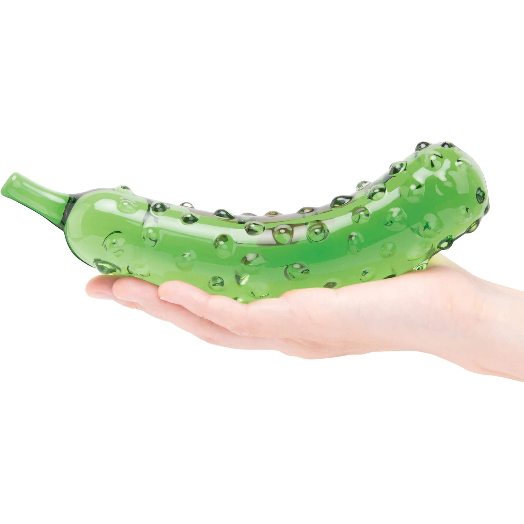 Gläs Caressing Cucumber 8.25" Glass Dildo - Image 4