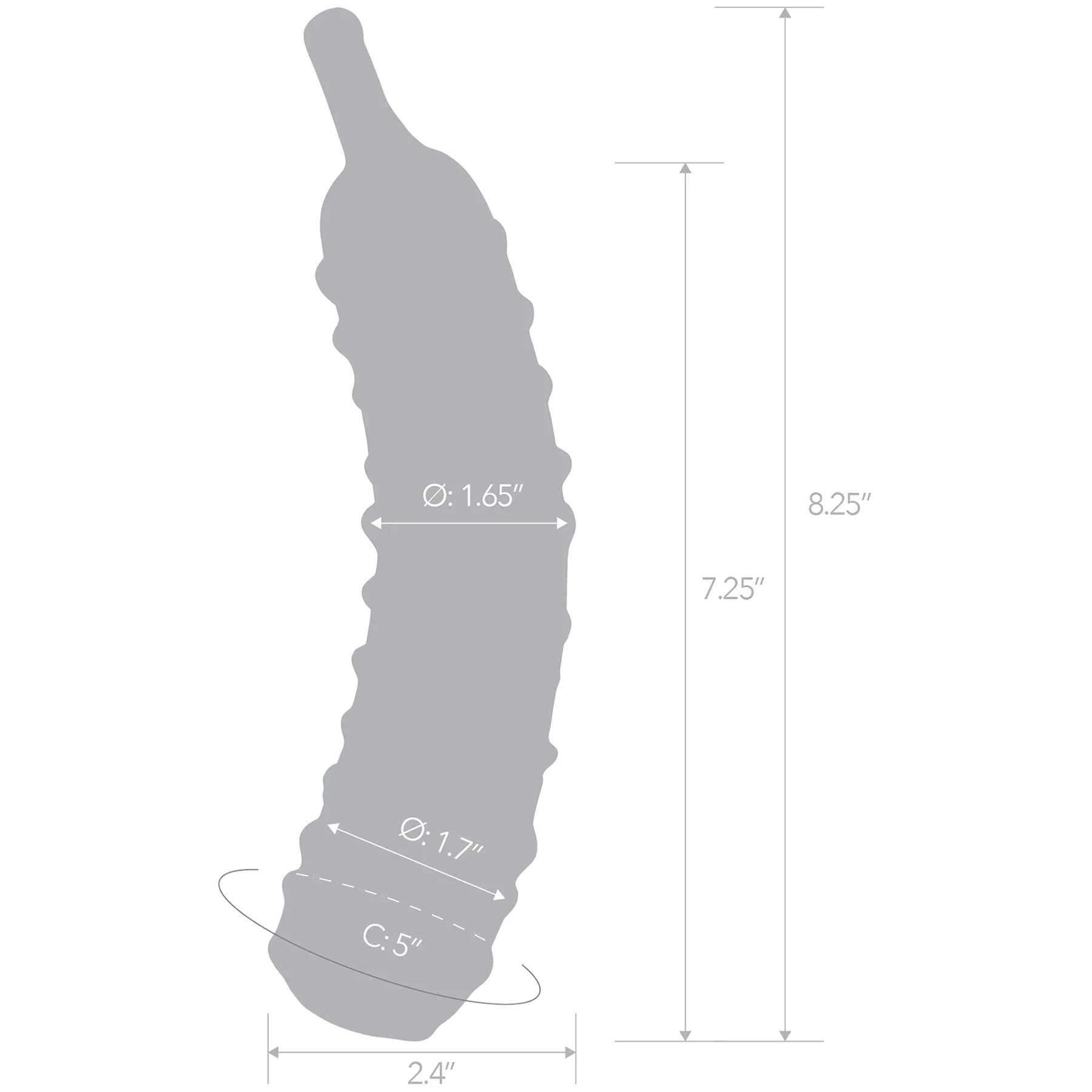 Gläs Caressing Cucumber 8.25" Glass Dildo - Image 5