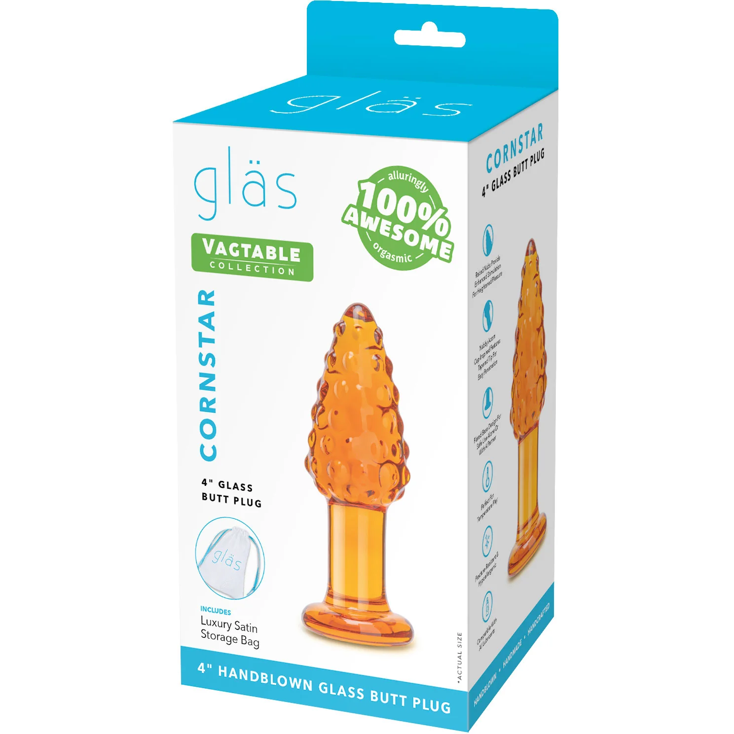 Gläs Cornstar 4" Glass Butt Plug - Image 6