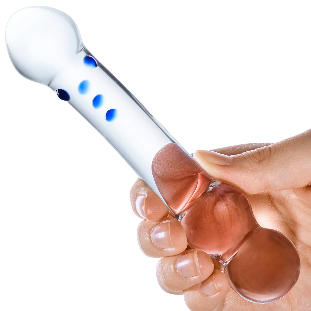 Gläs Curved G-Spot Glass Dildo - Clear - Image 3
