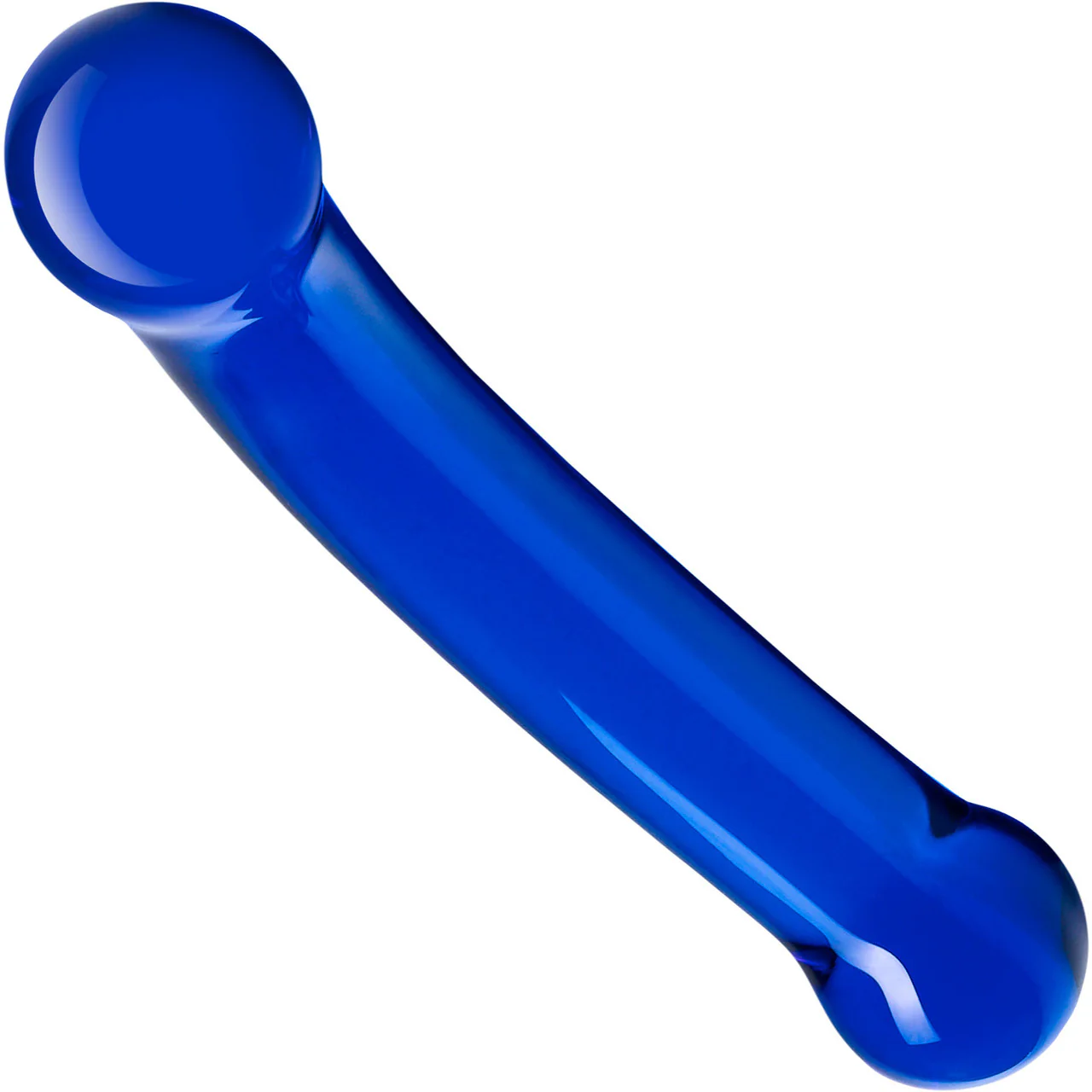 Gläs Curved Glass G-Spot Dildo - Blue - Image 2