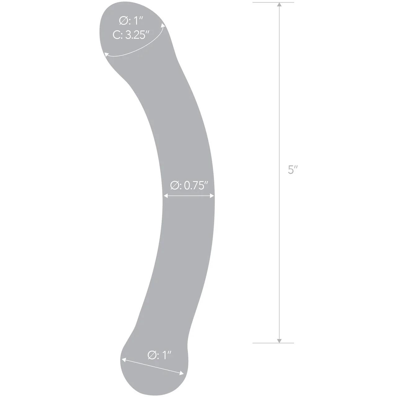Gläs Curved Glass G-Spot Dildo - Blue - Image 5