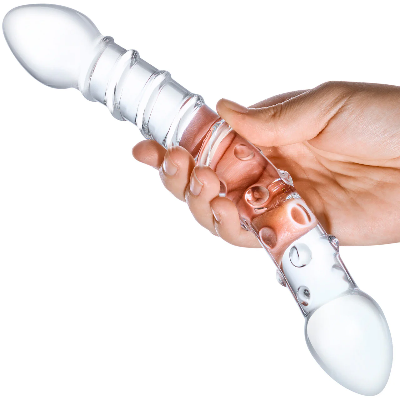 Gläs Double Trouble Glass Dildo - Clear - Image 3