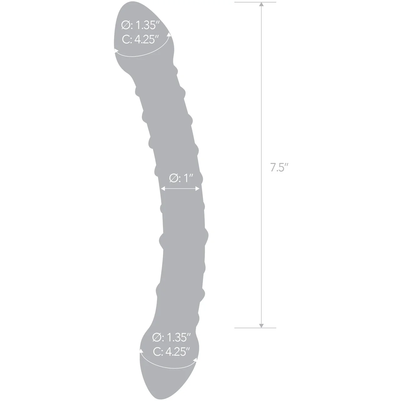 Gläs Double Trouble Glass Dildo - Clear - Image 5