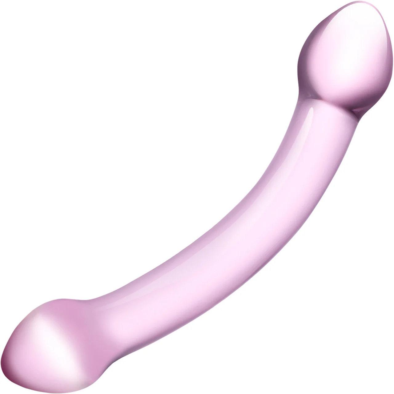 Gläs Double Trouble Purple Glass Dildo