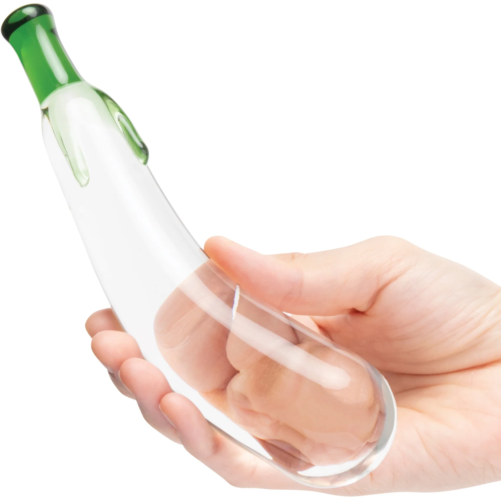 Gläs Eggplant Ecstasy 7.25" Glass Dildo - Image 2