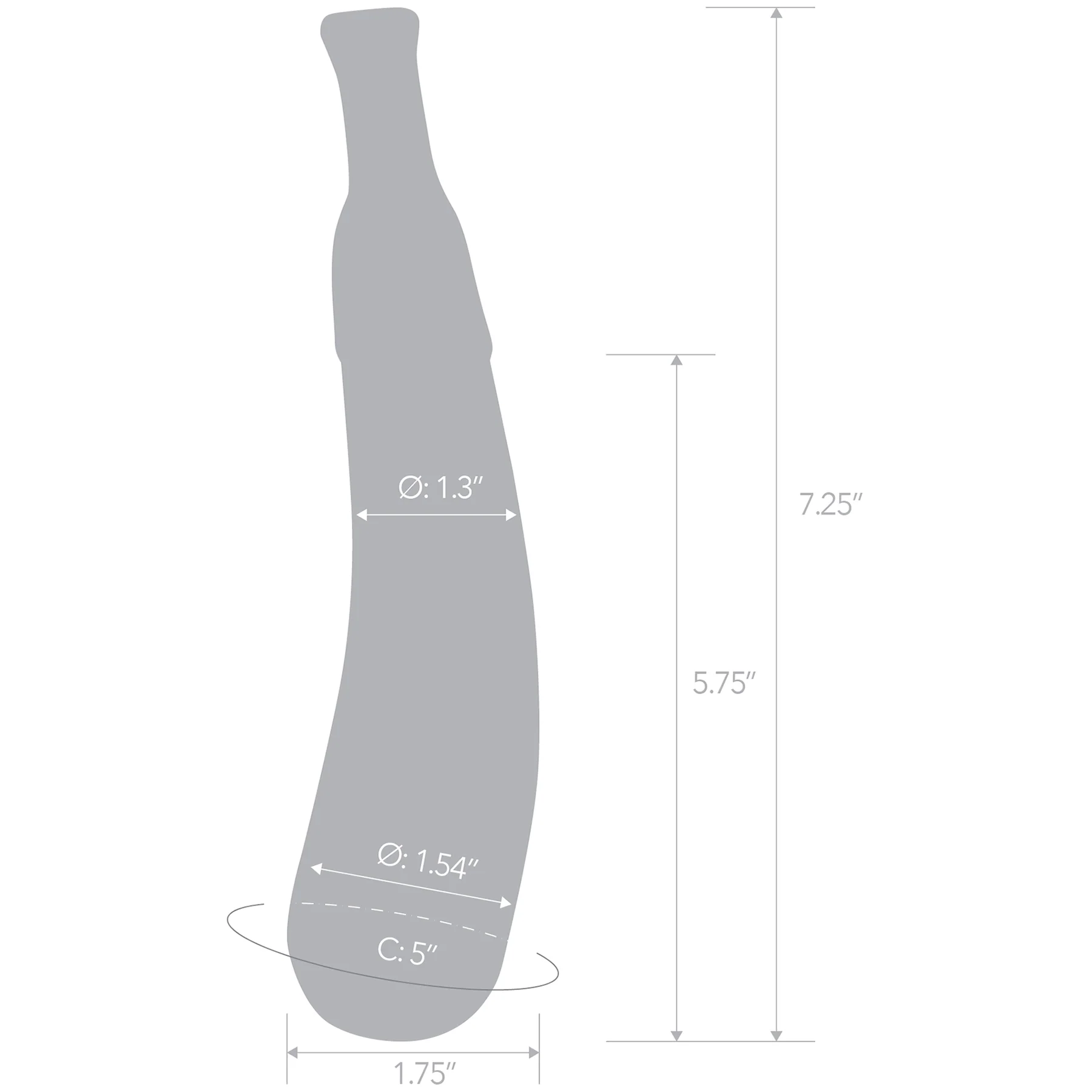 Gläs Eggplant Ecstasy 7.25" Glass Dildo - Image 5