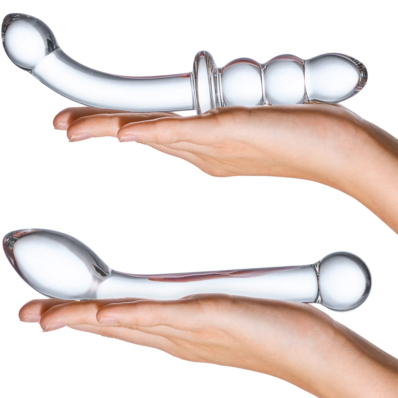 Gläs G-Spot Pleasure Dildo Set - Clear - Image 4