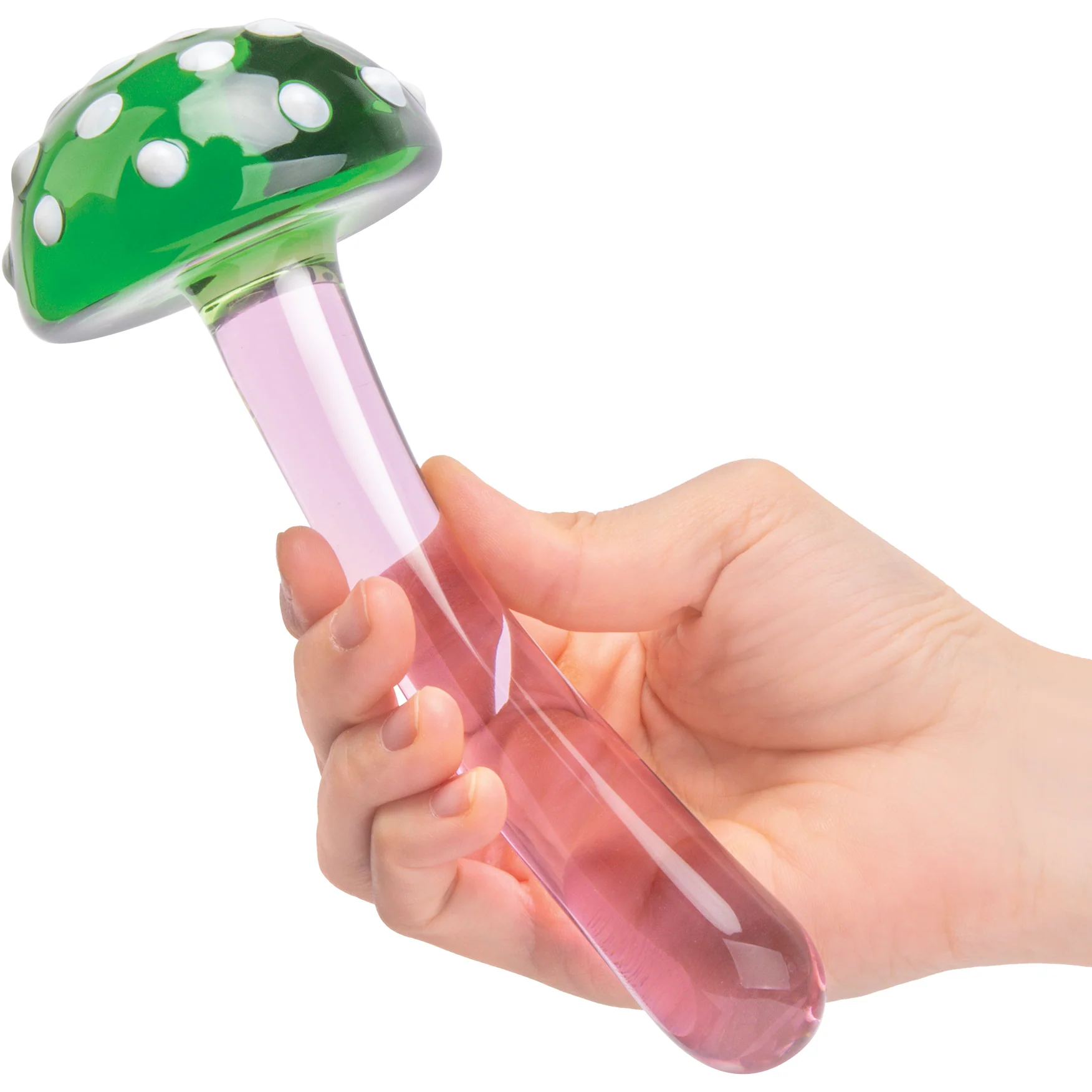 Gläs Magic Mushroom Dildo 7.5" Glass Dildo - Image 2