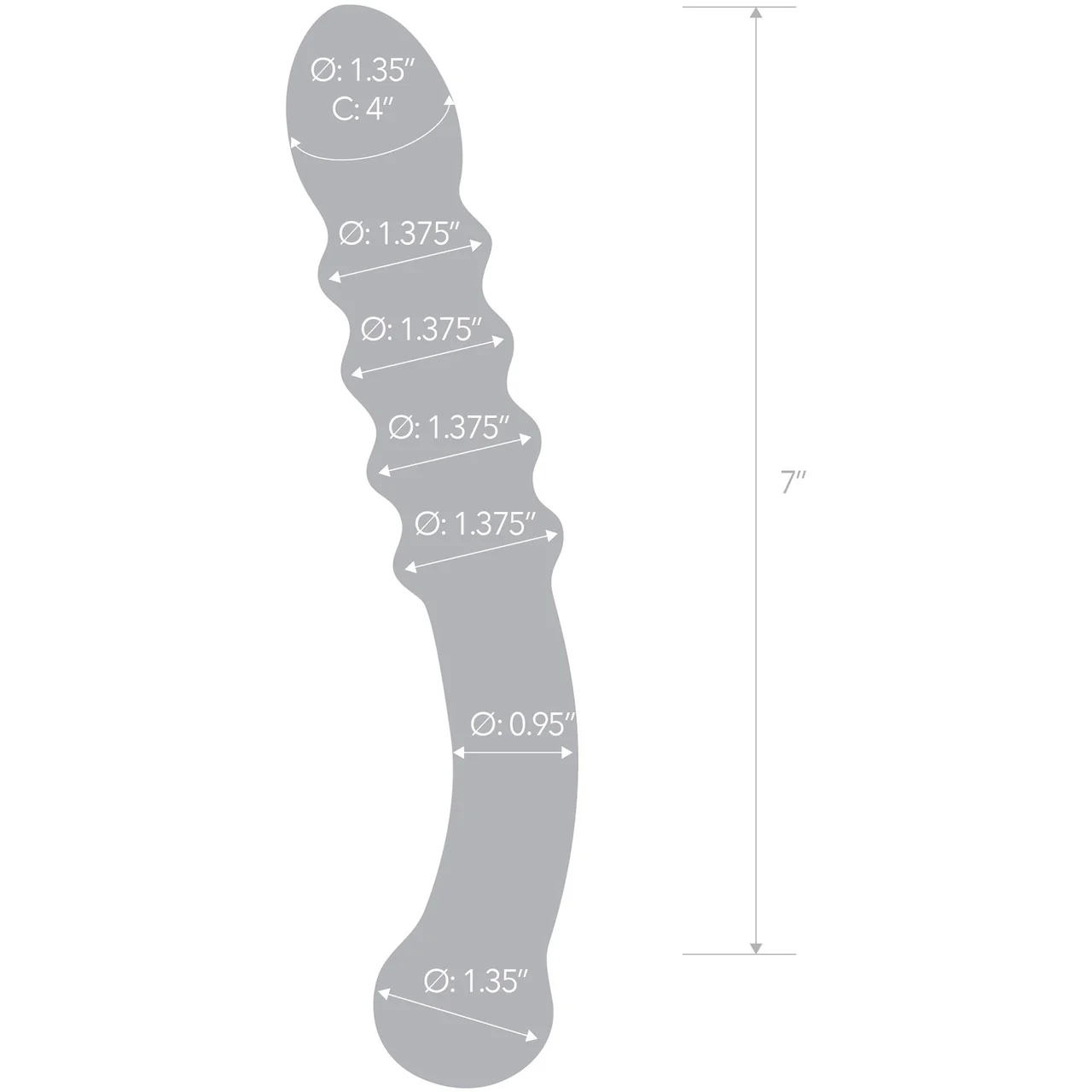 Gläs Purple Rain Ribbed Glass Dildo - Image 5